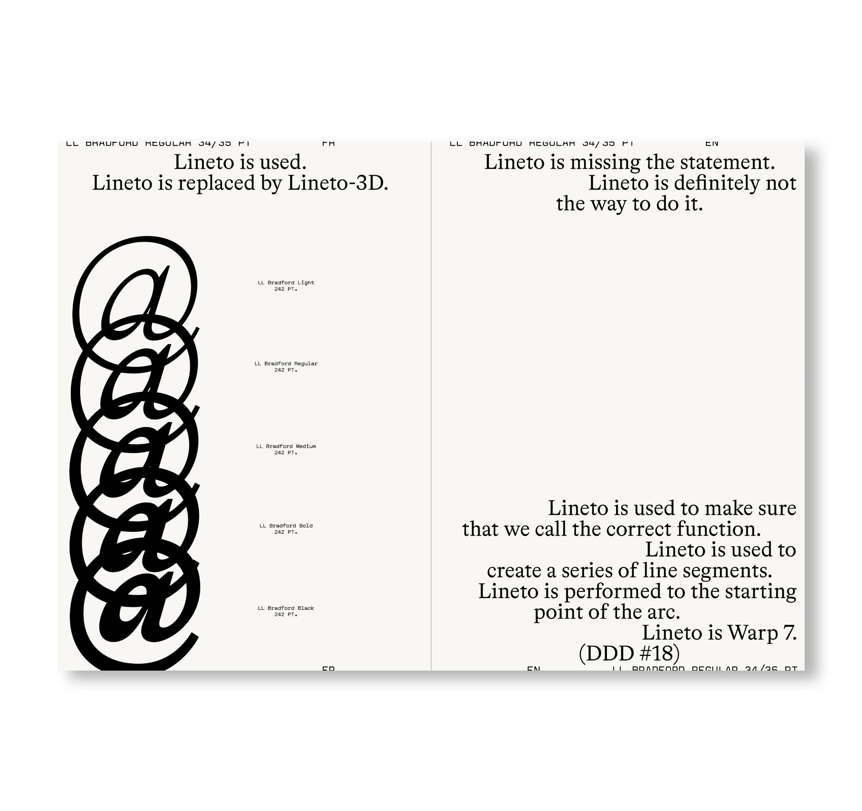 REVUE FAIRE – TO LOOK AT THINGS #30 BIS – TYPES OF TYPES: THE TYPOGRAPHIC SPECIMEN BY LINETO