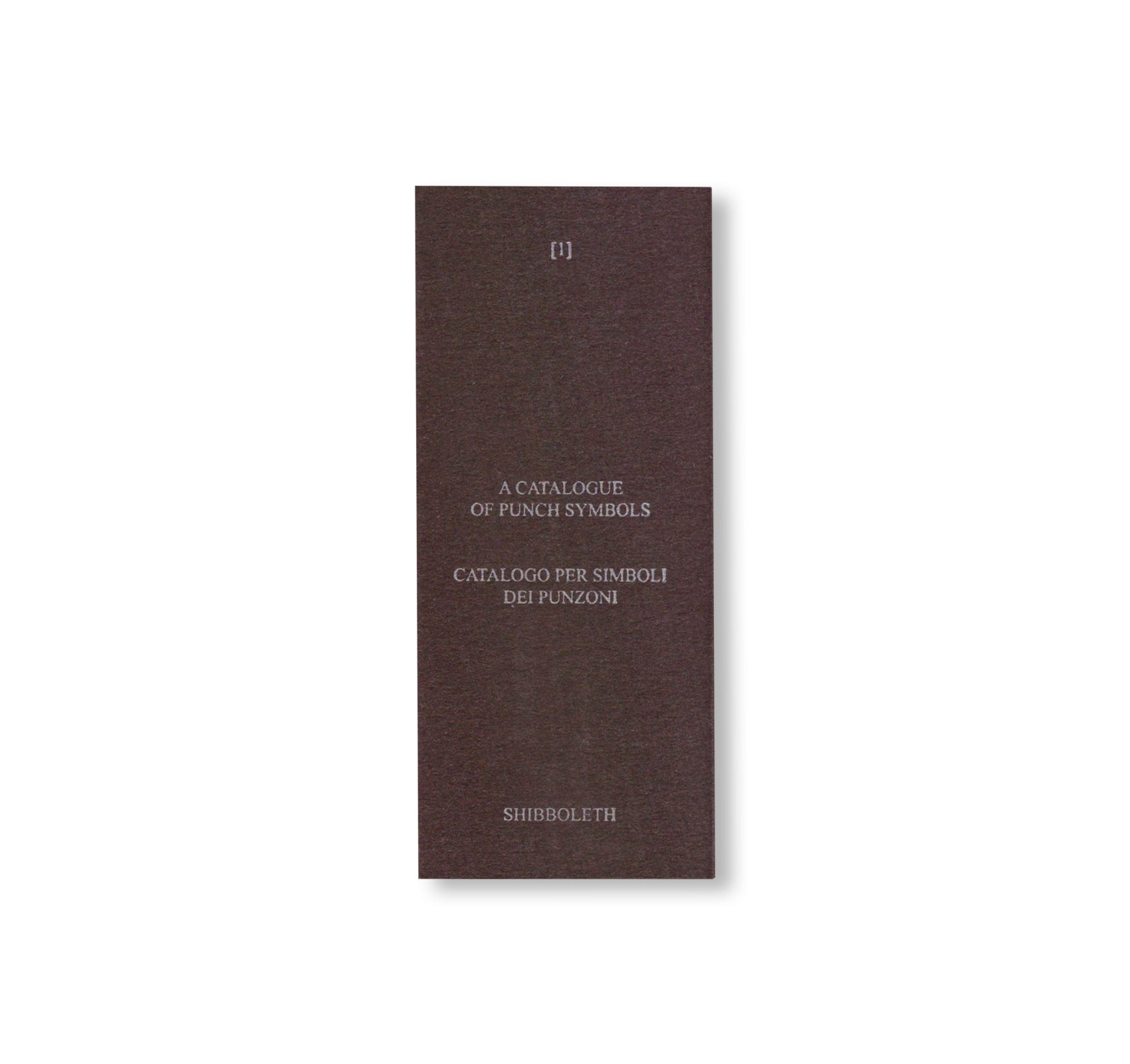 A CATALOGUE OF PUNCH SYMBOLS by Giuseppe Pagani