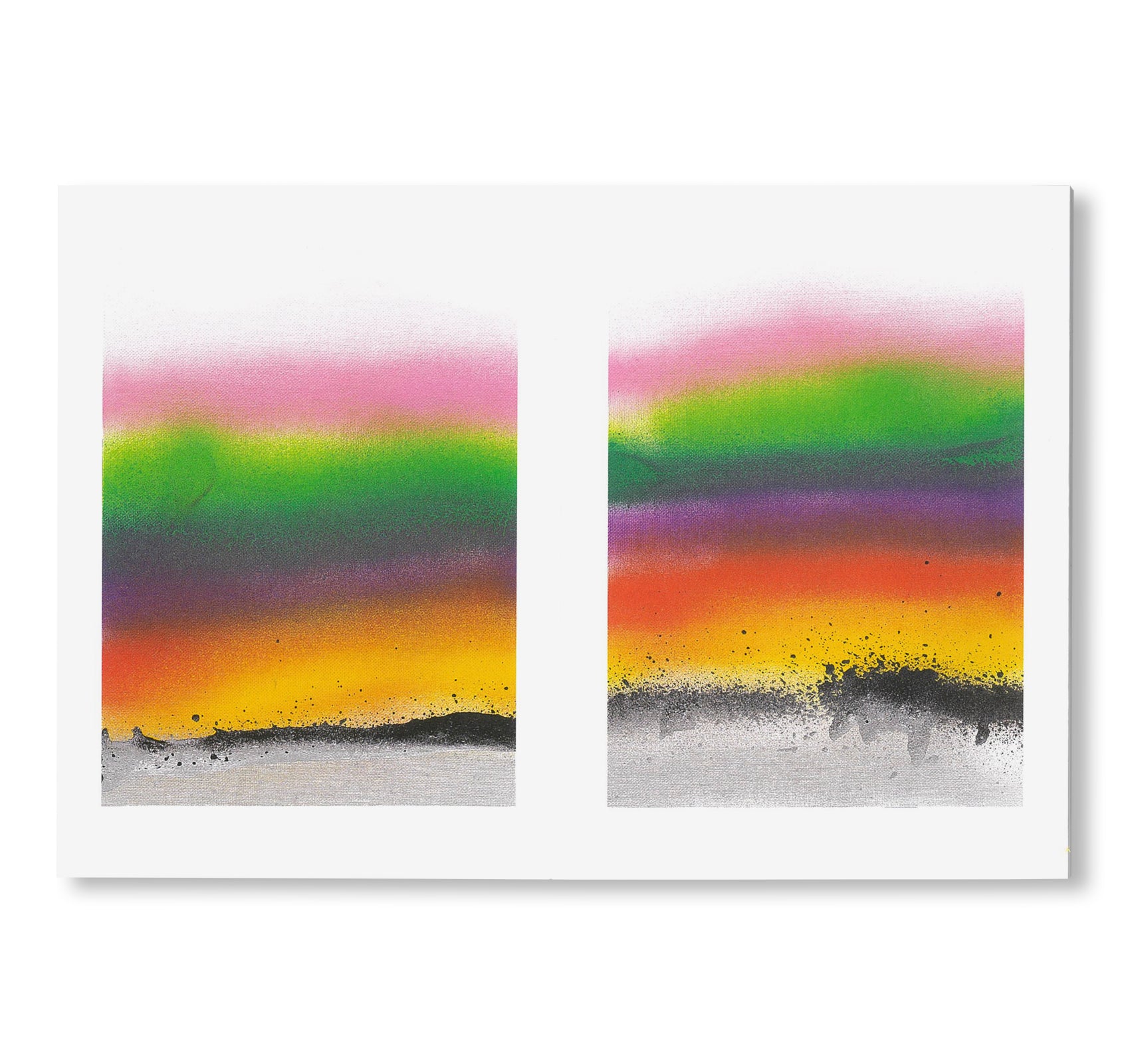 ELEVEN SECOND PAINTING (WHITE, ANTIQUE WHITE, PINK, LEMON YELLOW, LIGHT GREEN, DARK GREEN, PURPLE, RED, YELLOW, BLACK, SILVER) 2025 by Jonathan Monk [COVER B / SIGNED]