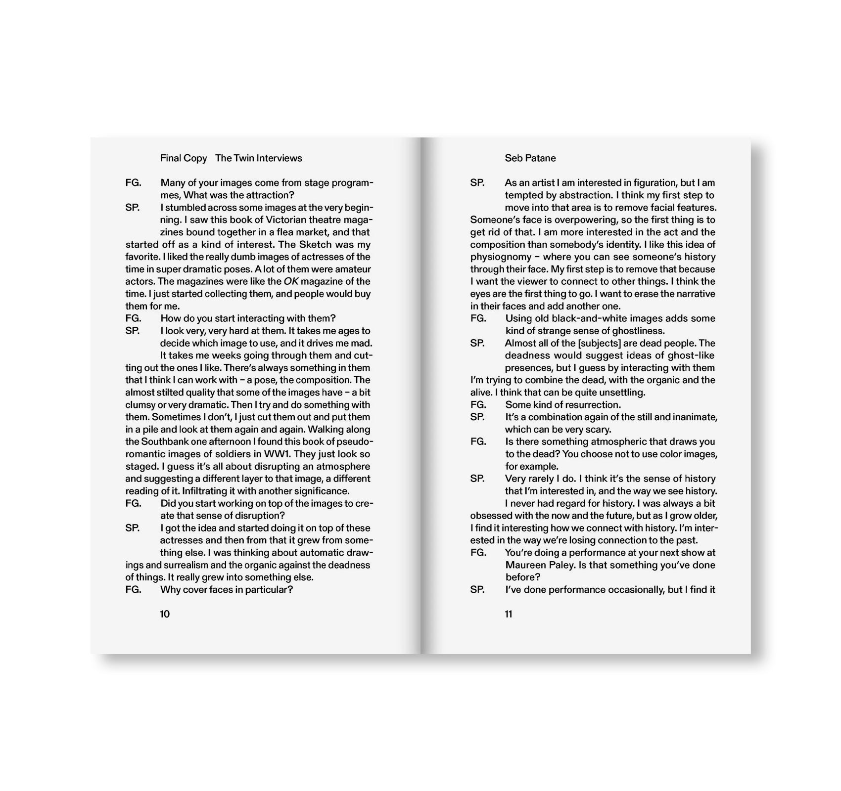 FINAL COPY: THE TWIN INTERVIEWS by Francesca Gavin