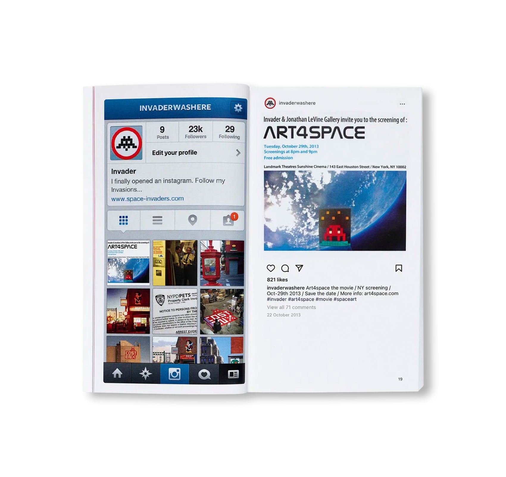 @INVADERWASHERE: TEN YEARS ON INSTAGRAM by Invader
