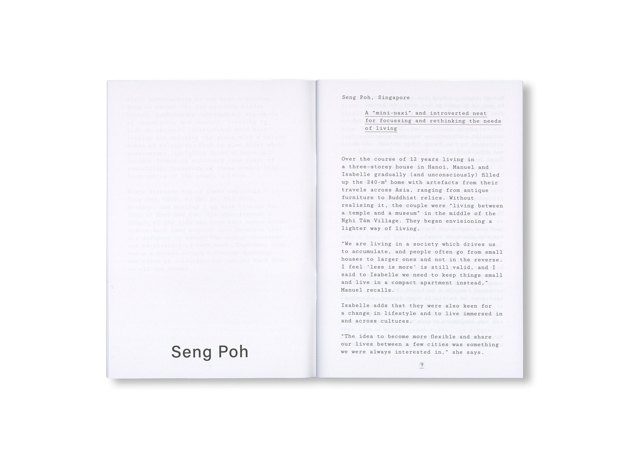 NESTS: AN ODE TO DOMESTICITY by Manuel and Isabelle Der Hagopian, Khoo Guo Jie