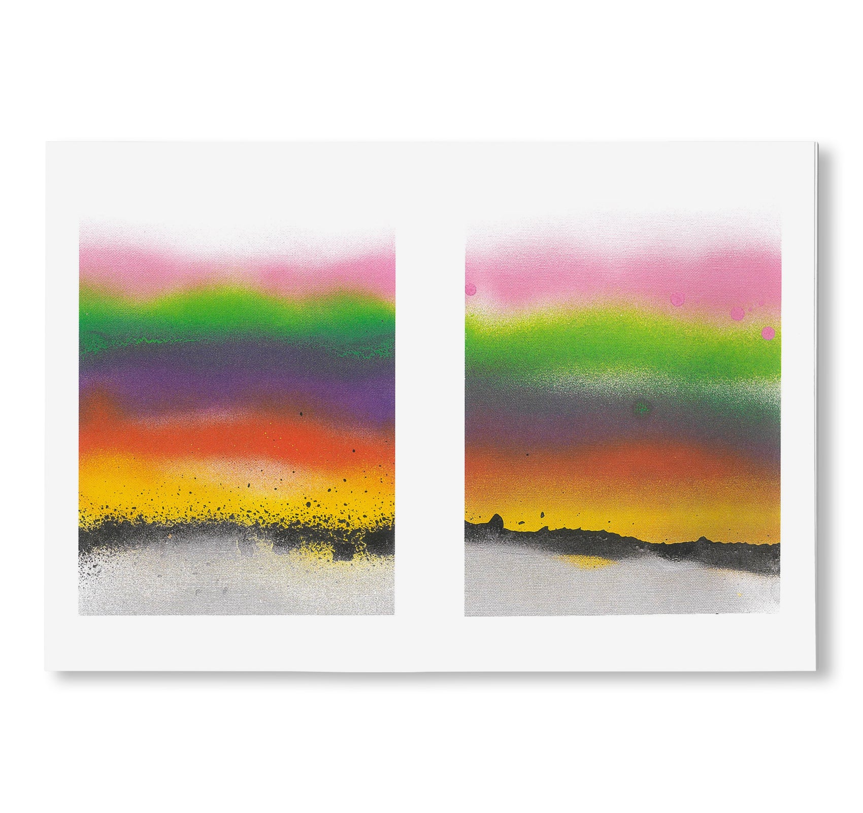 ELEVEN SECOND PAINTING (WHITE, ANTIQUE WHITE, PINK, LEMON YELLOW, LIGHT GREEN, DARK GREEN, PURPLE, RED, YELLOW, BLACK, SILVER) 2025 by Jonathan Monk [COVER B / SIGNED]