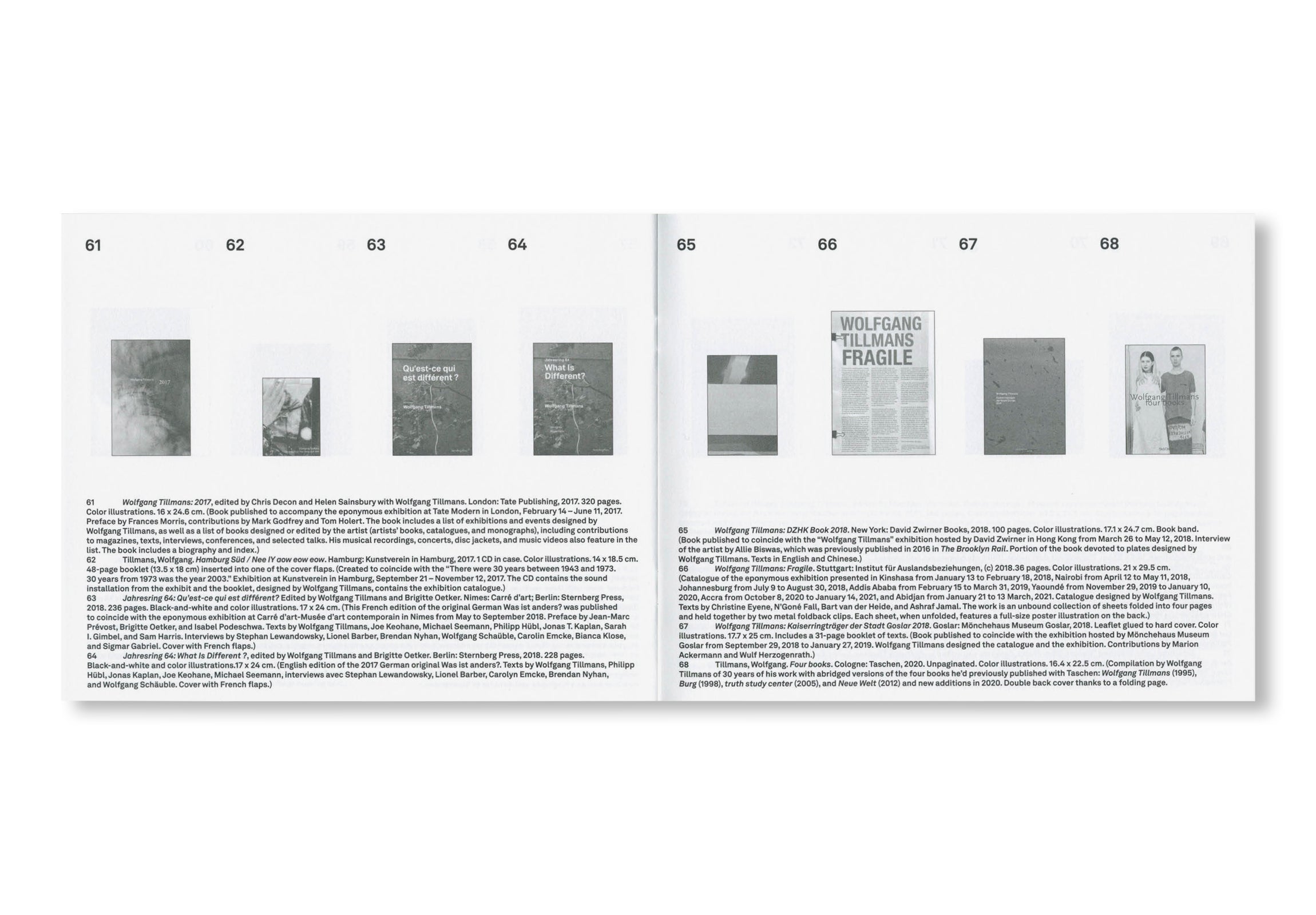 INVENTORY WOLFGANG TILLMANS BOOKS 1995–2025 by Wolfgang Tillmans