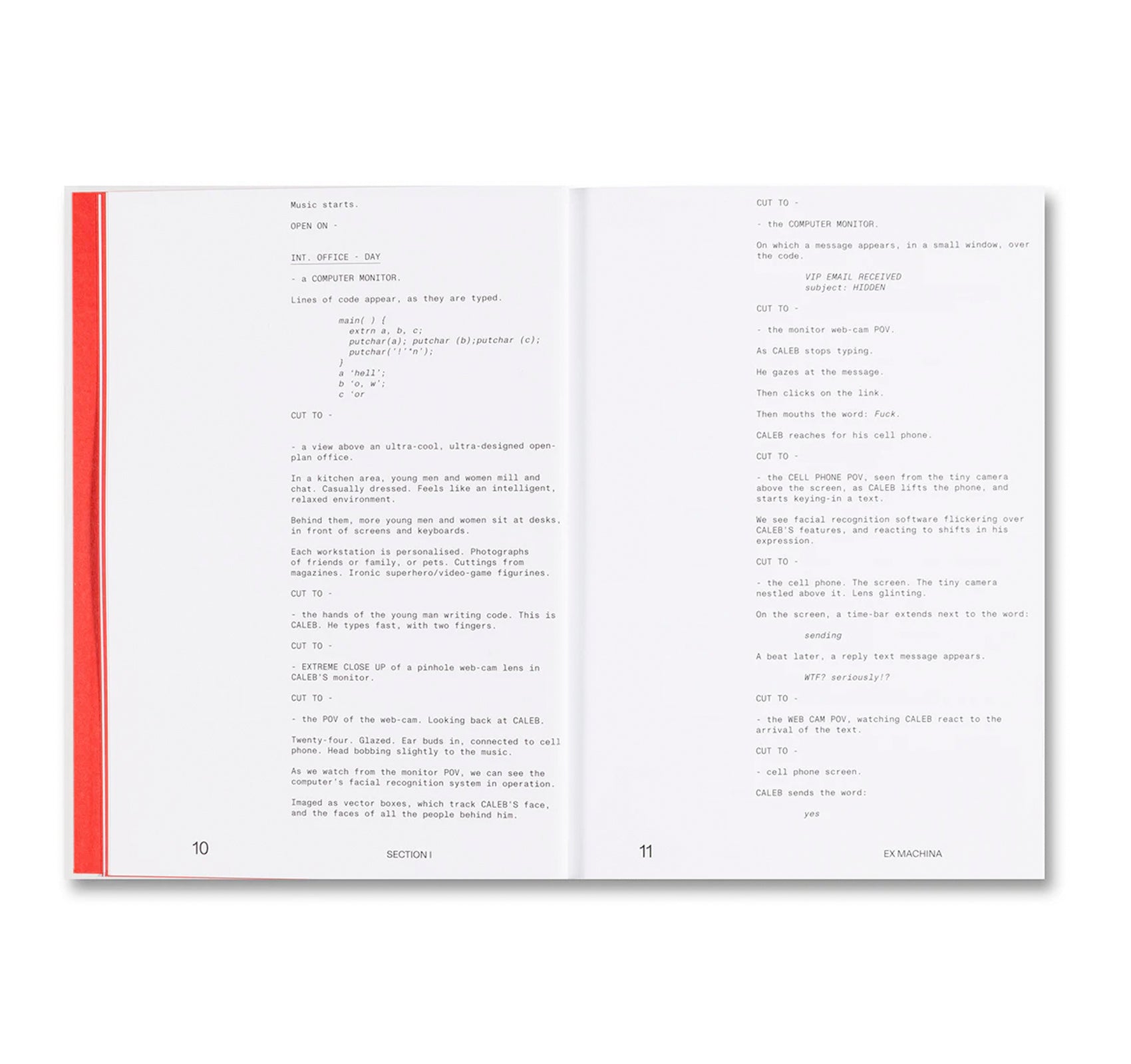 EX MACHINA SCREENPLAY BOOK by Alex Garland