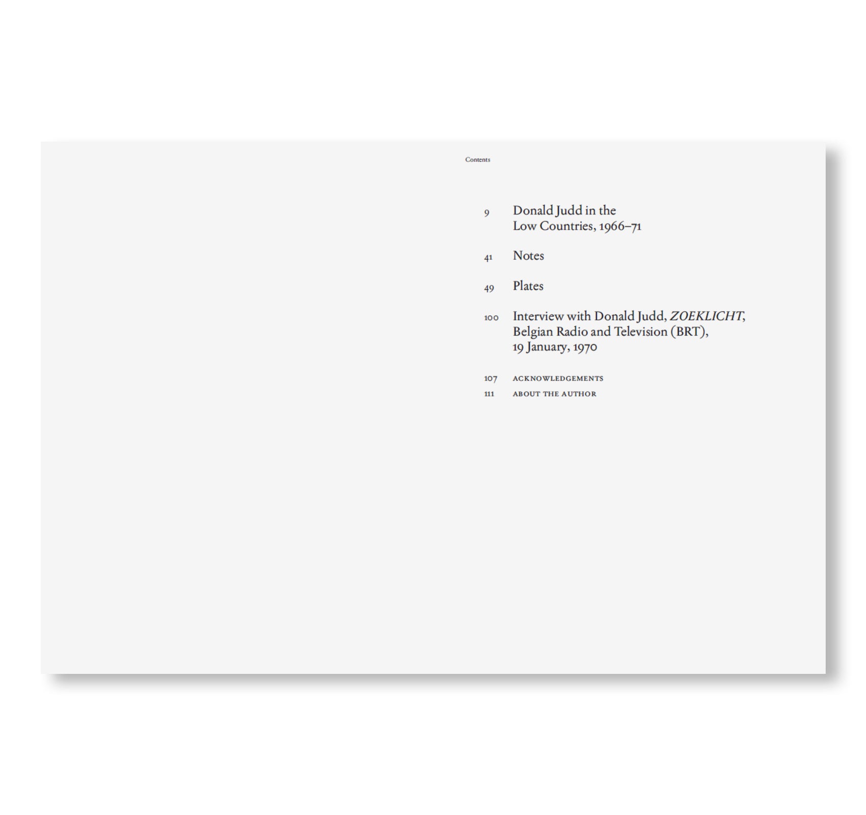 THE LOW COUNTRIES – 1966–1971 by Donald Judd