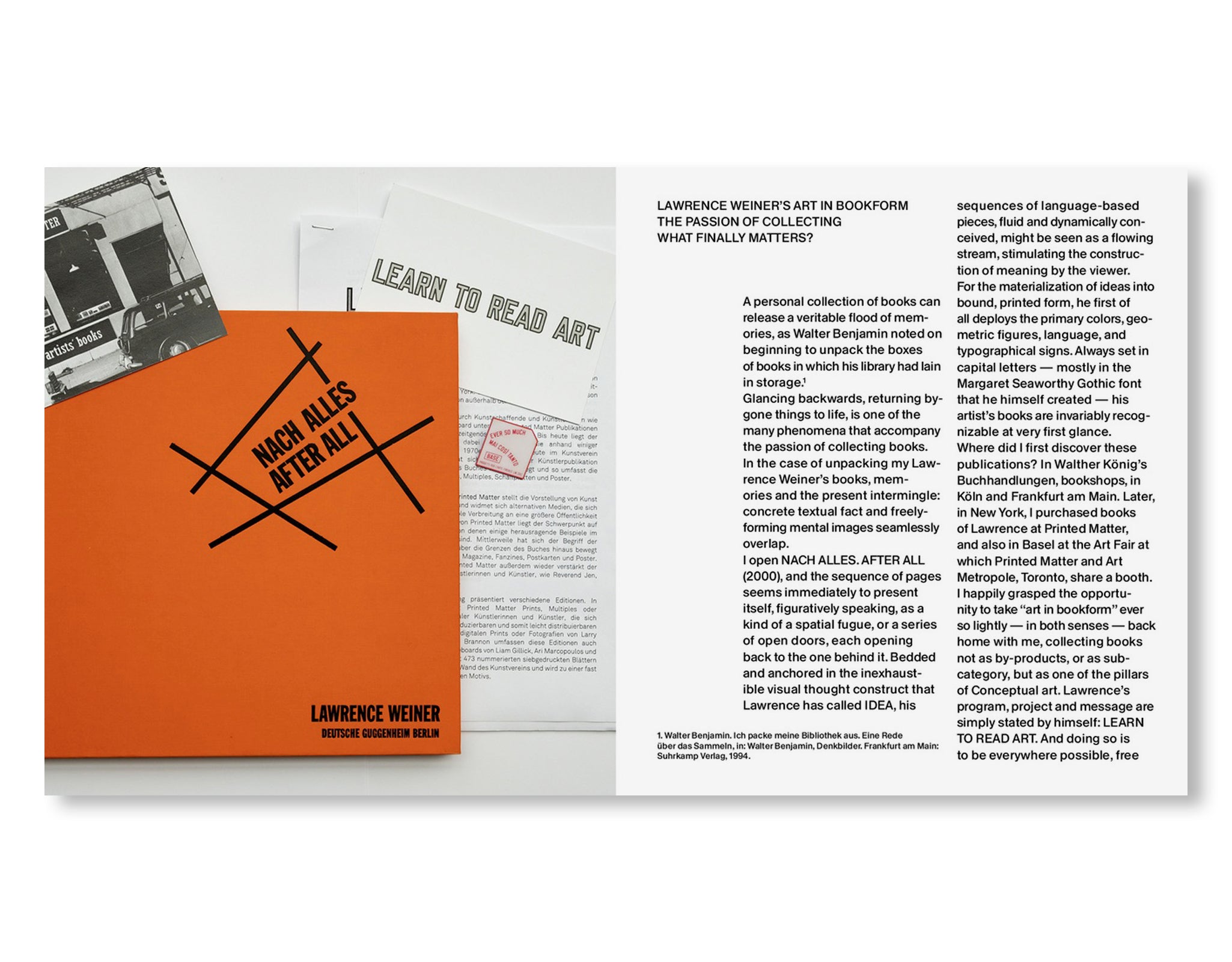 ART IN BOOKFORM OF LAWRENCE WEINER 1973-2021 by Lawrence Weiner