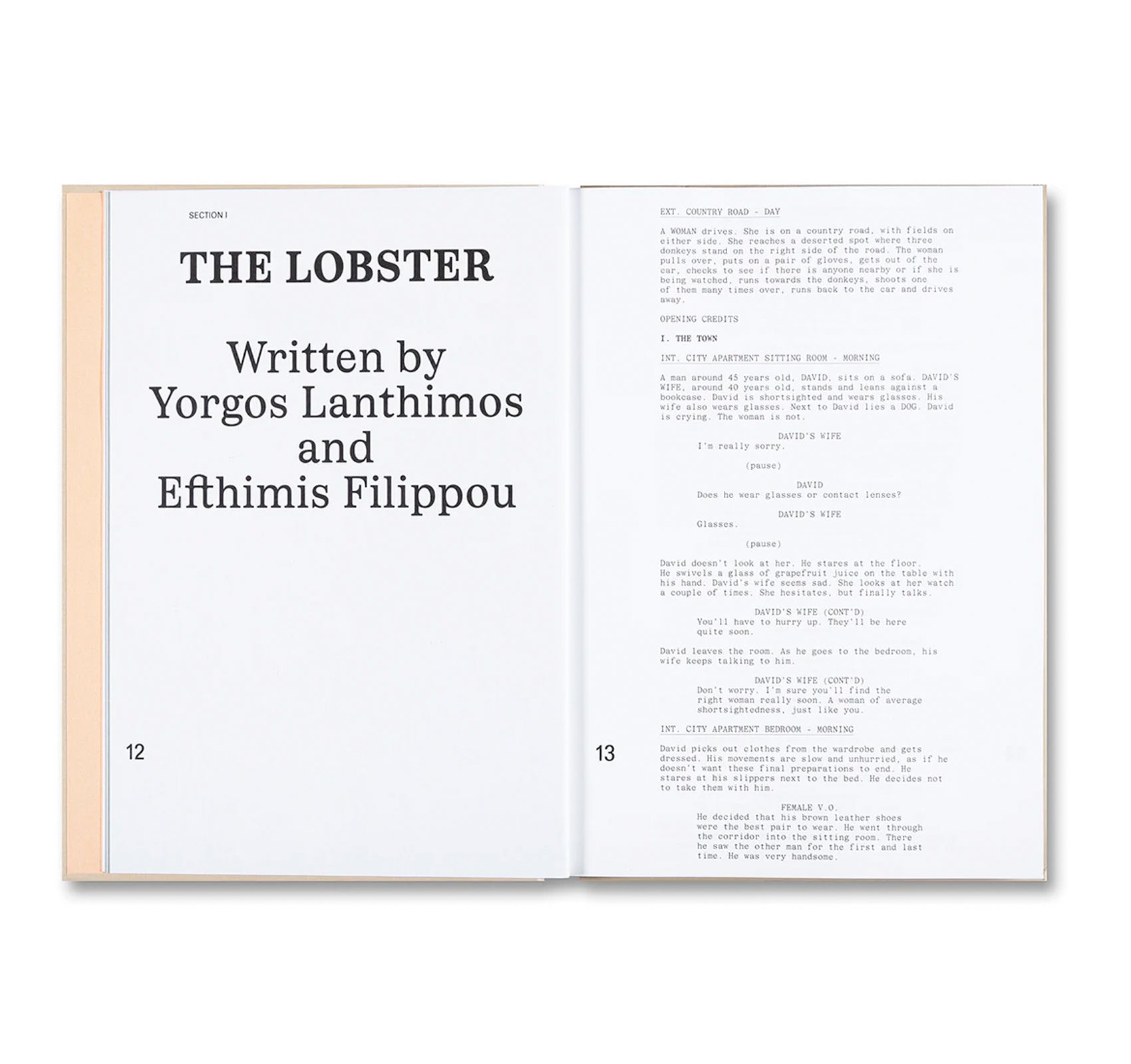 THE LOBSTER SCREENPLAY BOOK by Yorgos Lanthimos