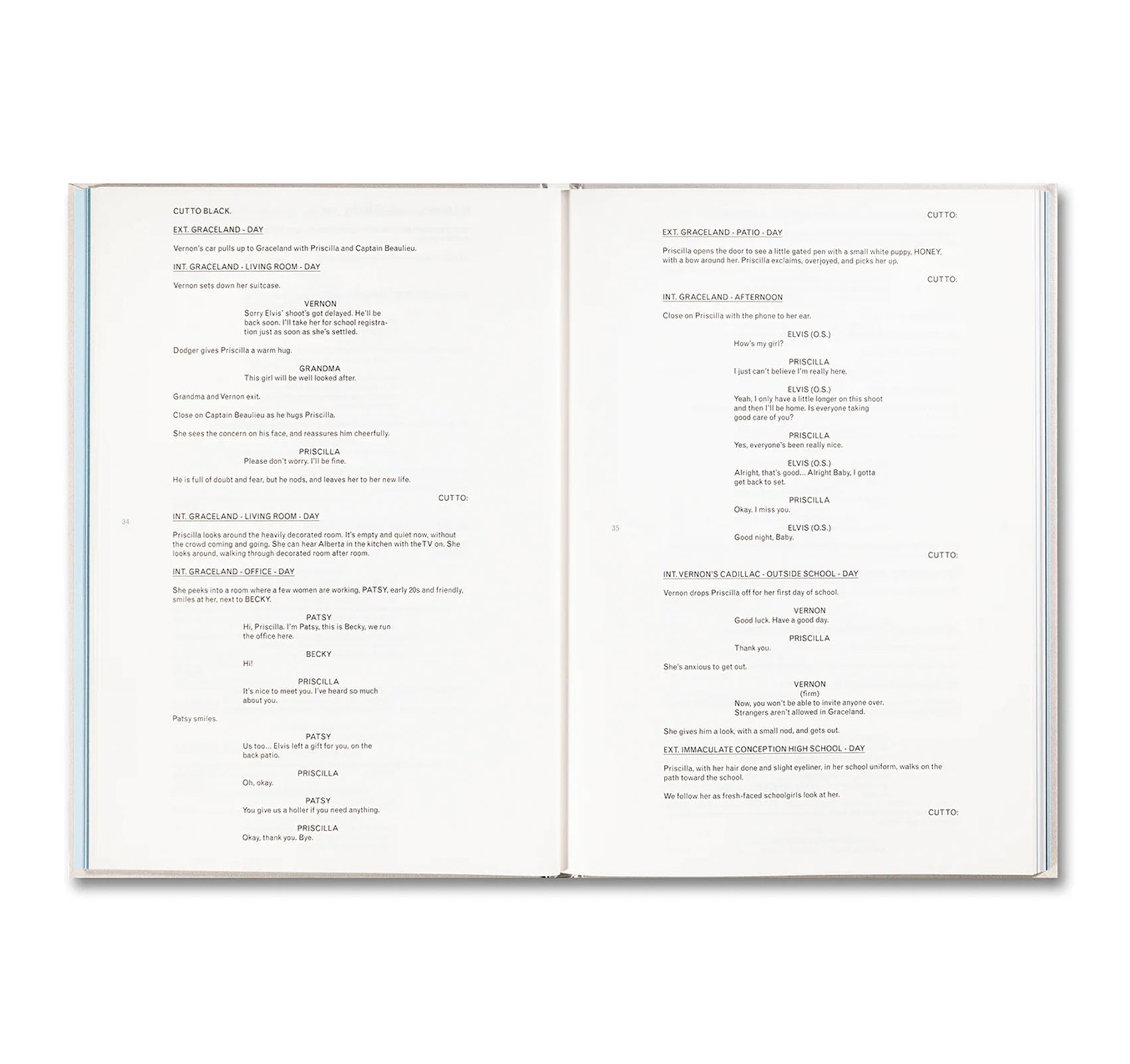 PRISCILLA SCREENPLAY BOOK by Sofia Coppola