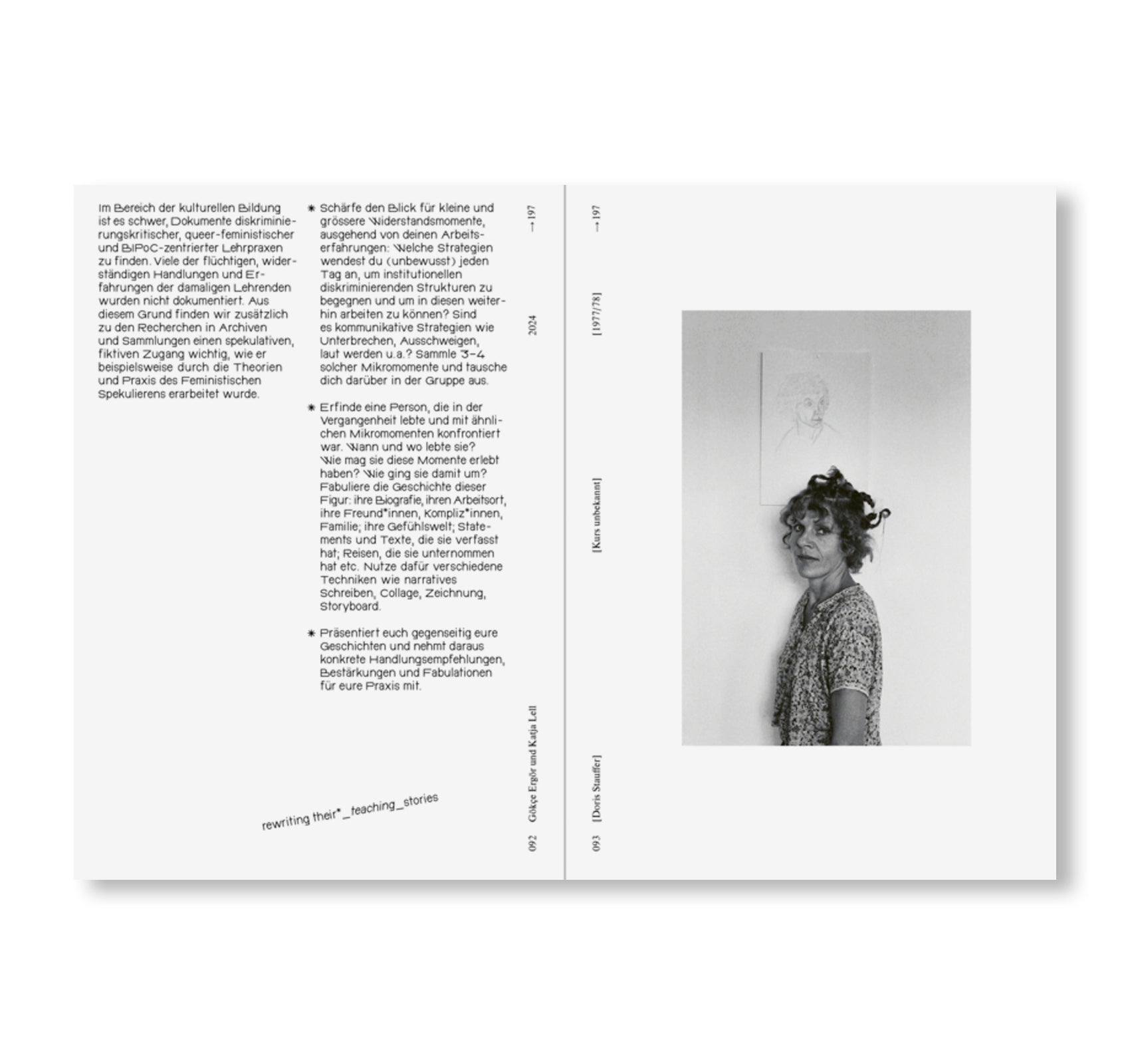 DORIS STAUFFER SOURCE BOOK - IDEEN FÜR EINE KOLLEKTIVE KUNSTPRAXIS by Doris Stauffer [GERMAN EDITION]