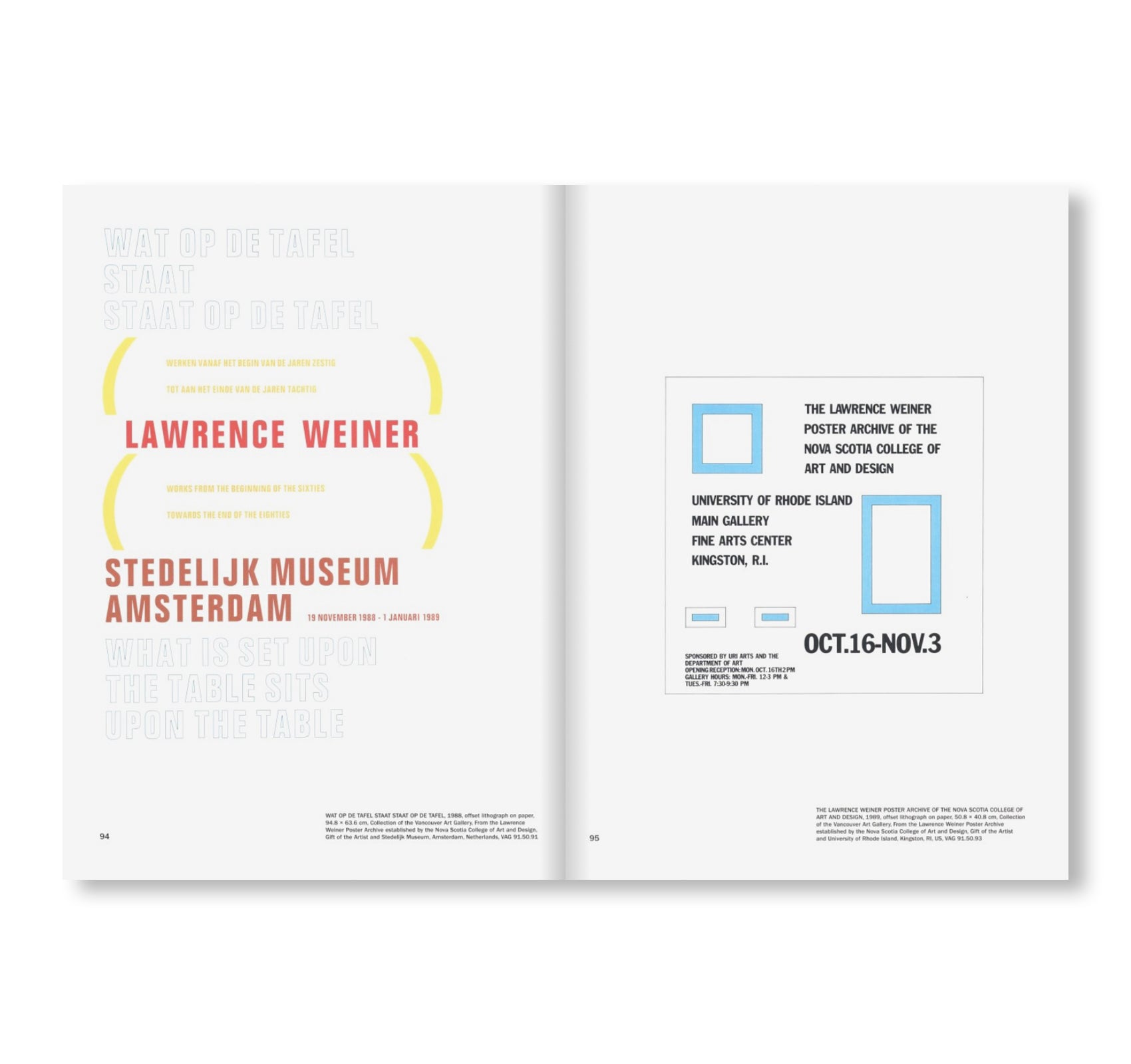 OF & ABOUT POSTERS: THE LAWRENCE WEINER POSTER ARCHIVE (1965-2021) by Lawrence Weiner