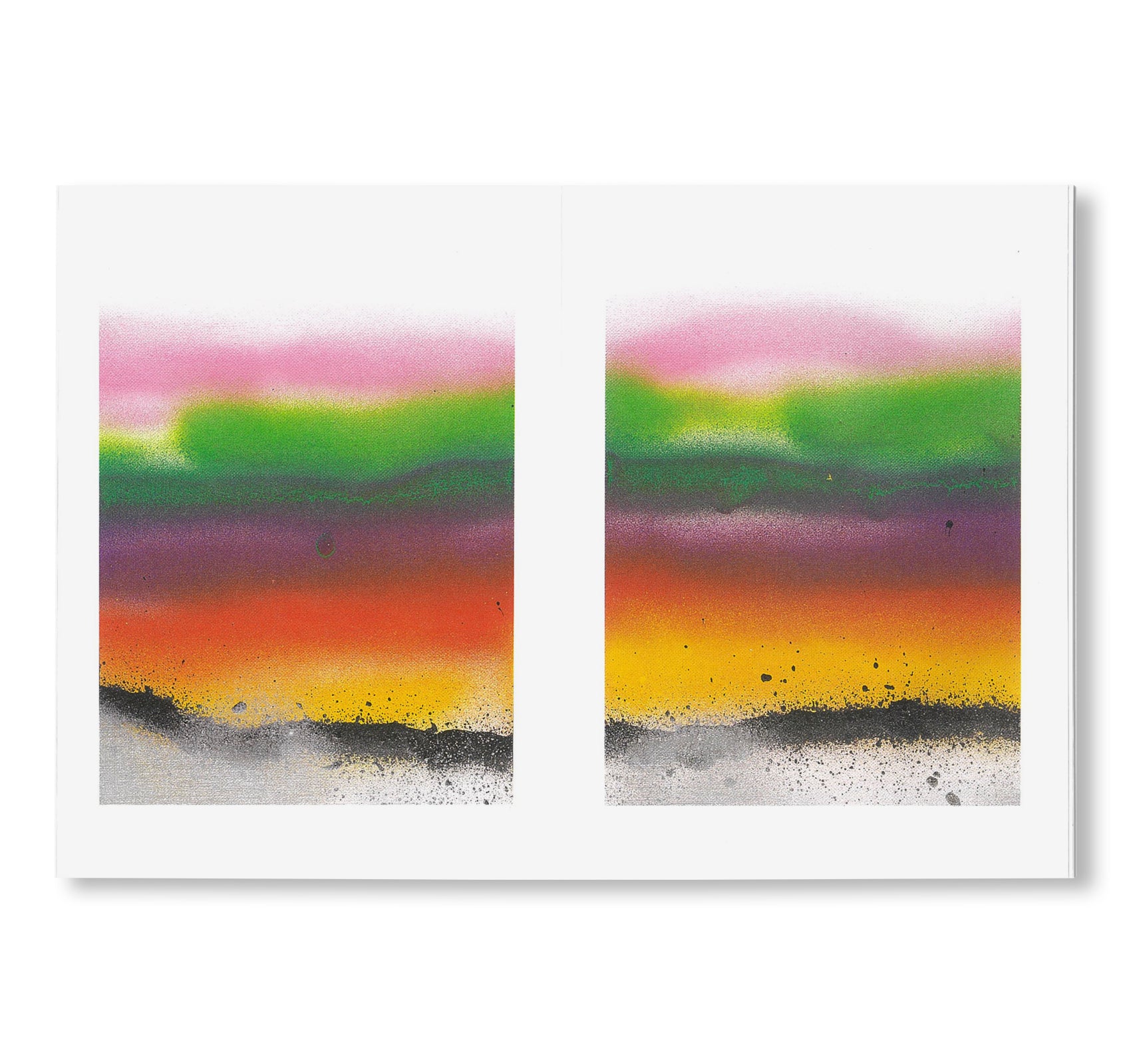 ELEVEN SECOND PAINTING (WHITE, ANTIQUE WHITE, PINK, LEMON YELLOW, LIGHT GREEN, DARK GREEN, PURPLE, RED, YELLOW, BLACK, SILVER) 2025 by Jonathan Monk [COVER B / SIGNED]