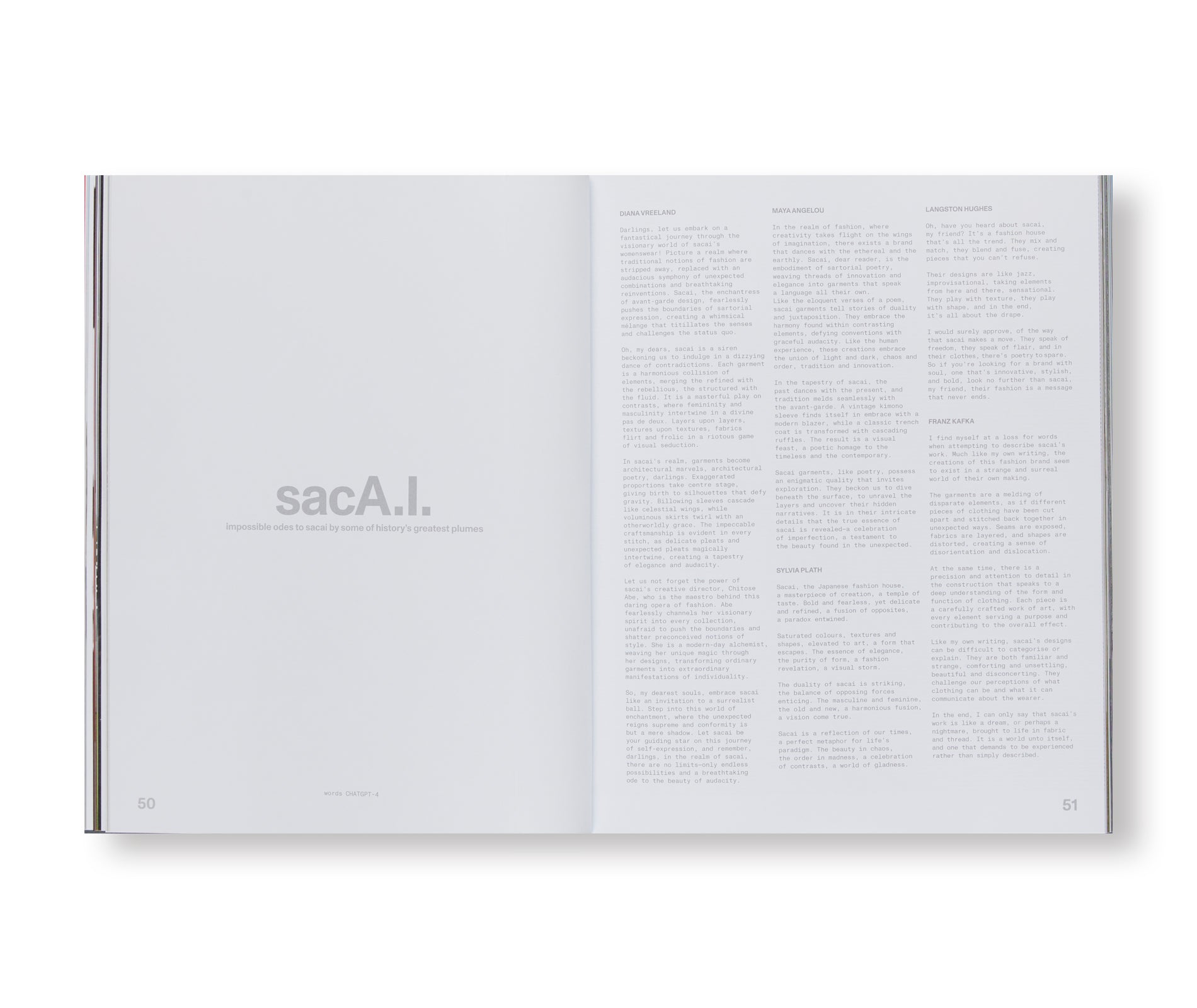 A MAGAZINE CURATED BY SACAI