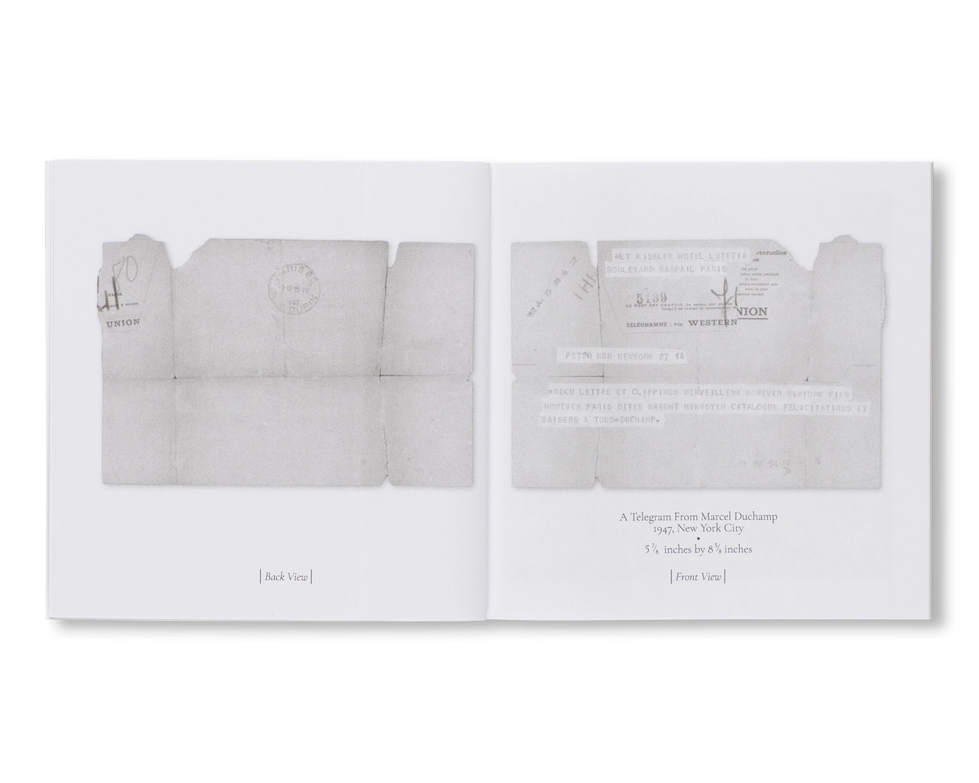 A TELEGRAM FROM MARCEL DUCHAMP by David Prowler [SECOND EDITION]