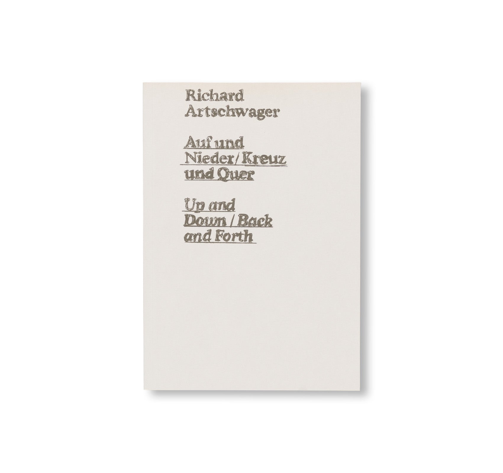 UP AND DOWN / BACK AND FORTH by Richard Artschwager