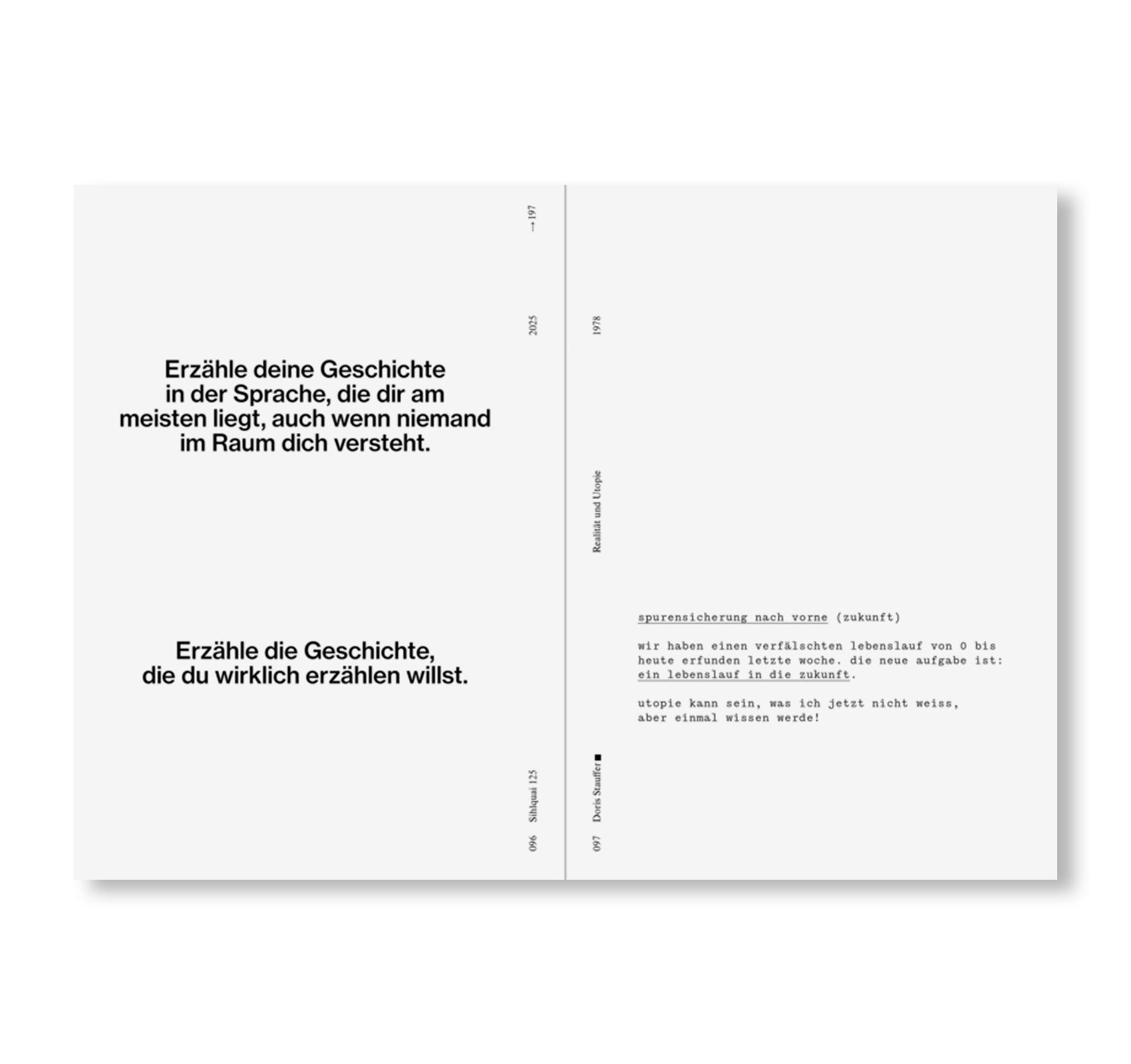 DORIS STAUFFER SOURCE BOOK - IDEEN FÜR EINE KOLLEKTIVE KUNSTPRAXIS by Doris Stauffer [GERMAN EDITION]