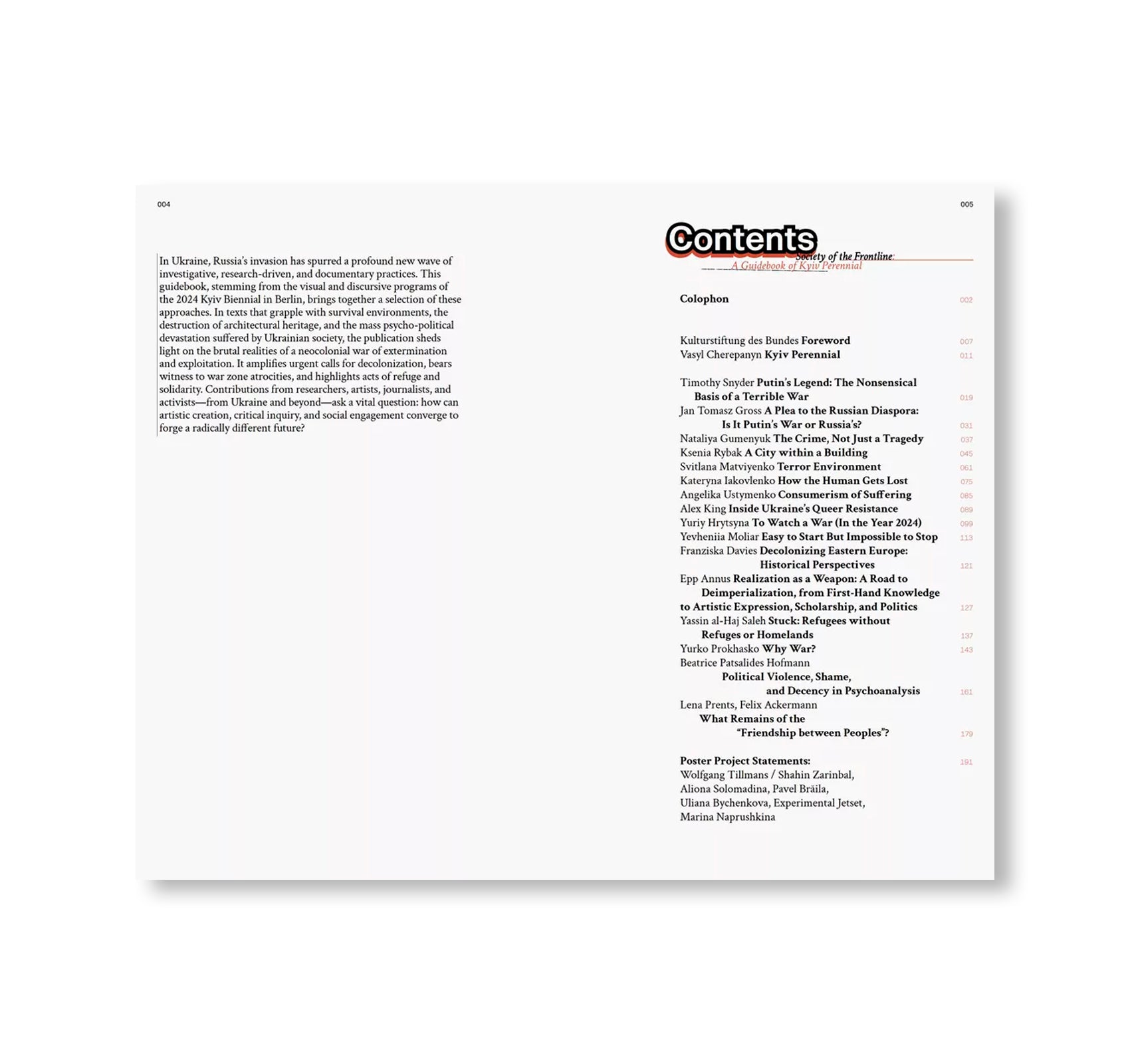 SOCIETY OF THE FRONTLINE - A GUIDEBOOK OF KYIV PERENNIAL