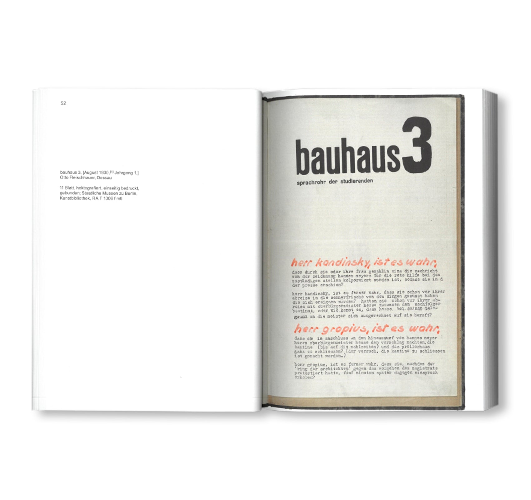 BAUHAUS. SPRACHROHR DER STUDIERENDEN. ORGAN DER KOSTUFRA / Edition Bauhaus 62 by Stiftung Bauhaus Dessau