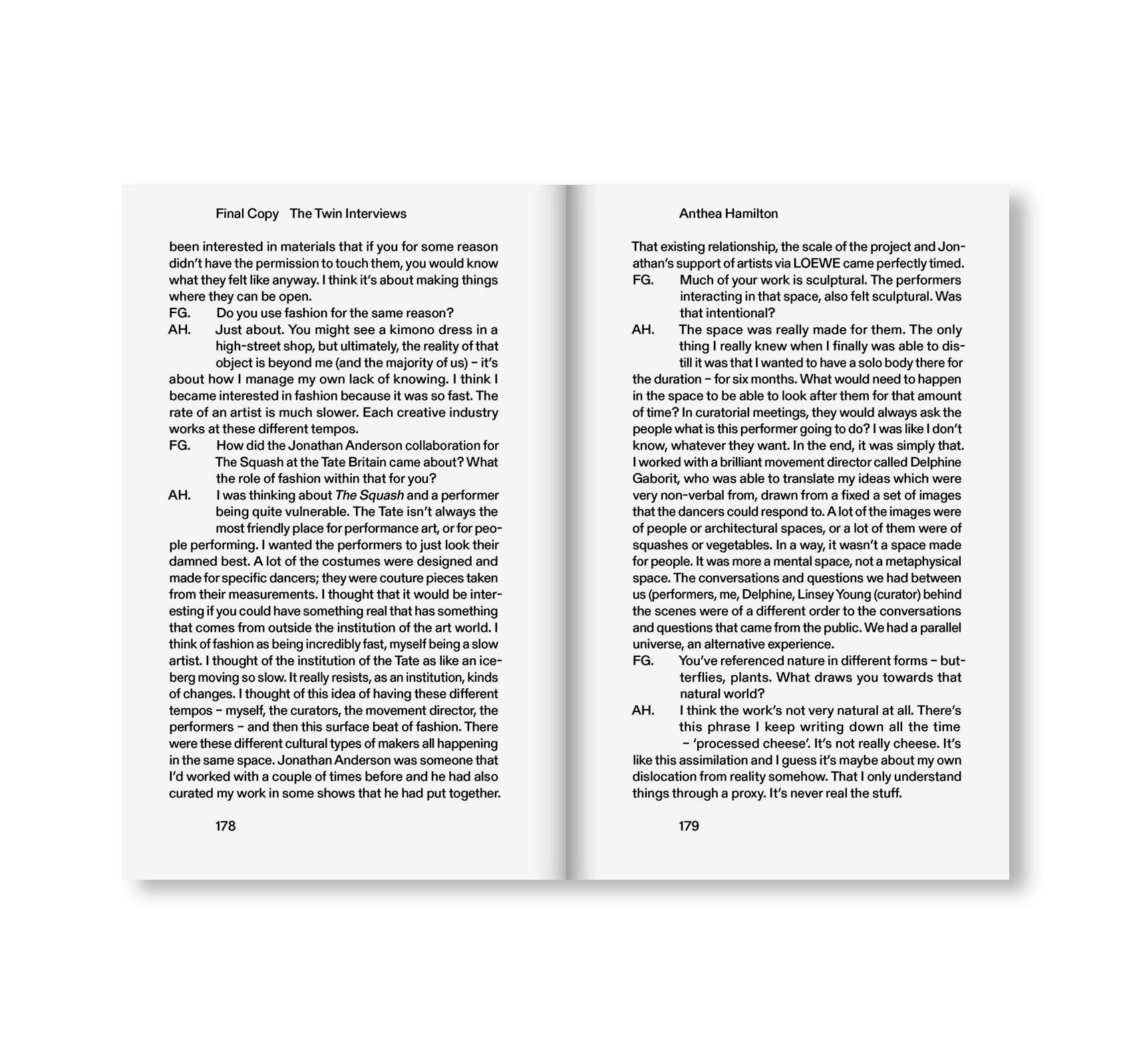 FINAL COPY: THE TWIN INTERVIEWS by Francesca Gavin
