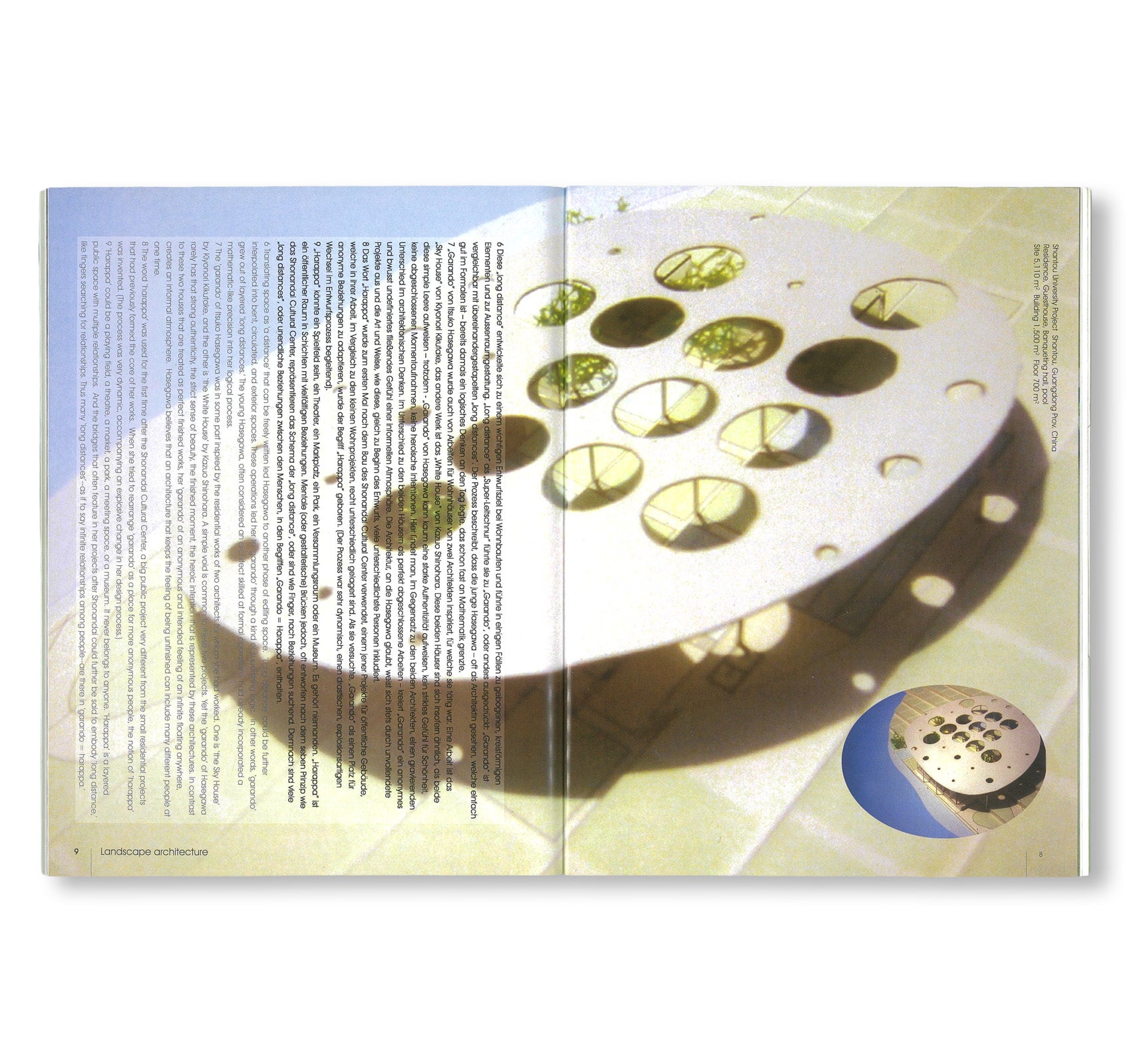 LANDSCAPE ARCHITECTURE. RESULTS OF THE 2004 ARCHITECTURE CLASS DIRECTED BY ITSUKO HASEGAWA by Itsuko Hasegawa