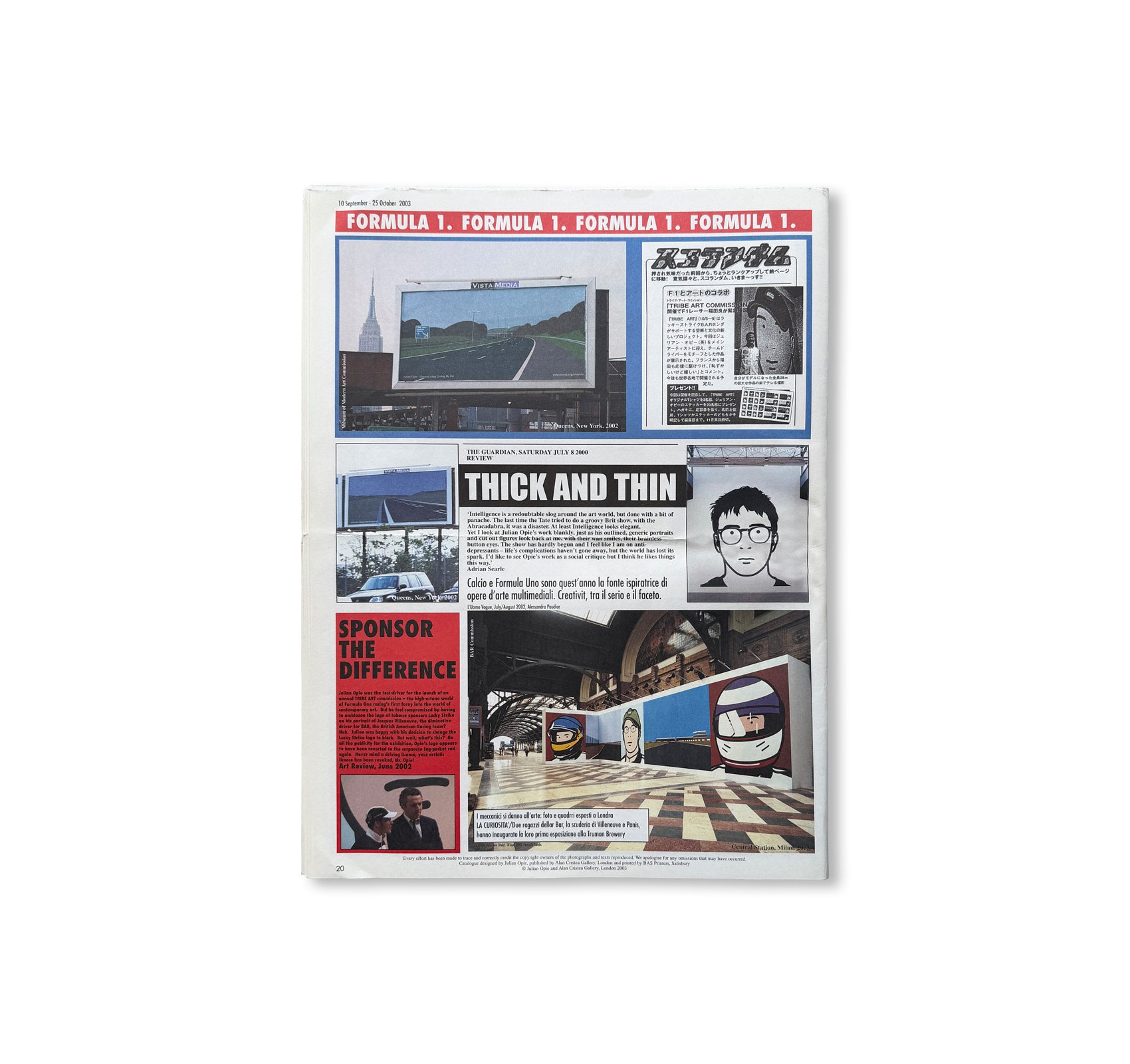 NEWSPAPER CATALOGUE by Julian Opie