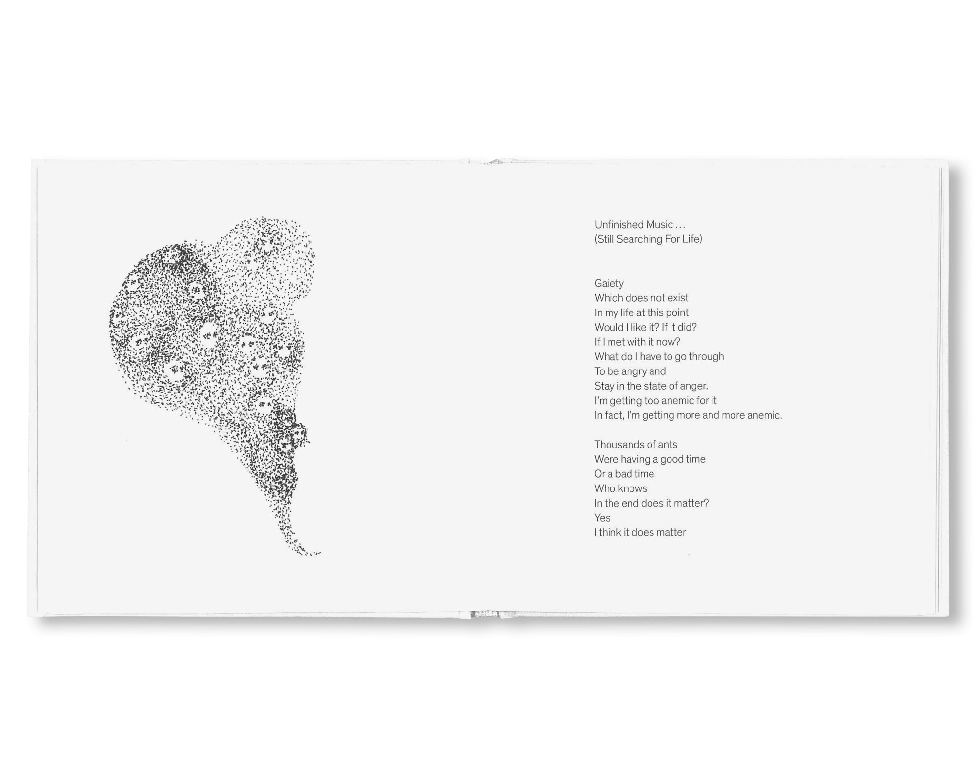 EVERYTHING IN THE UNIVERSE IS UNFINISHED by Yoko Ono [SECOND EDITION]