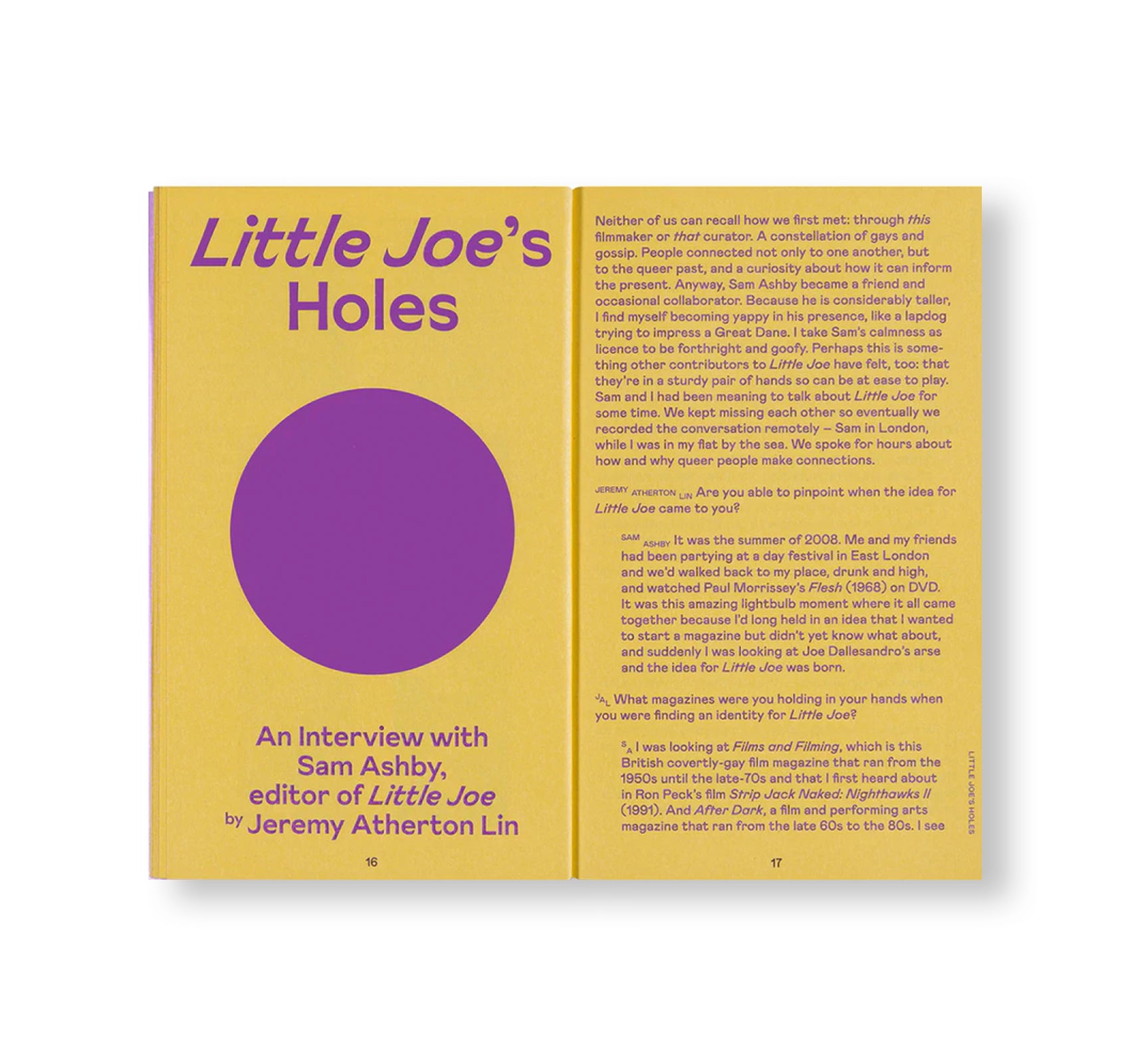 LITTLE JOE: A BOOK ABOUT QUEERS AND CINEMA, MOSTLY