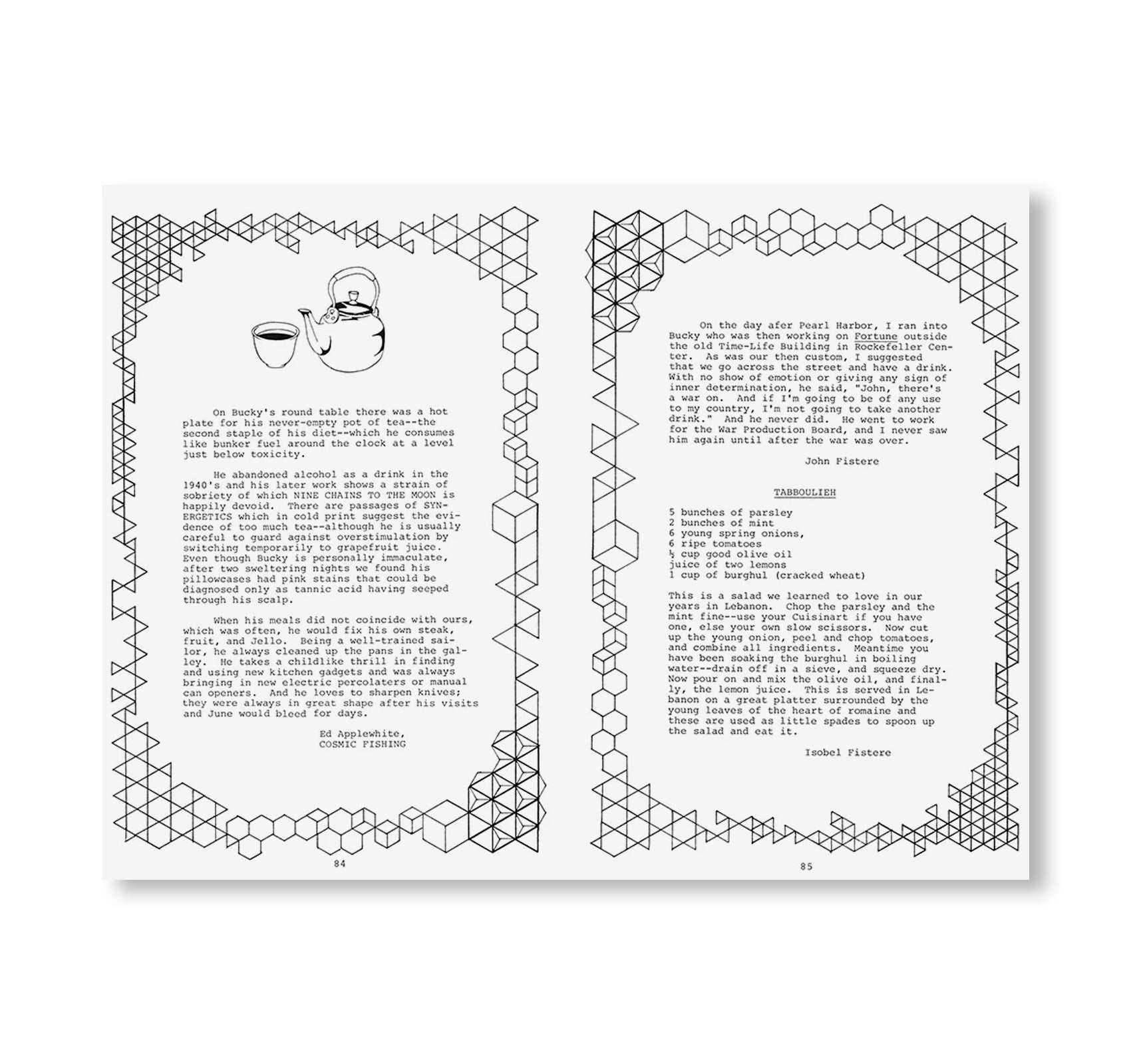 SYNERGETIC STEW: EXPLORATIONS IN DYMAXION DINING [FACSIMILE EDITION]