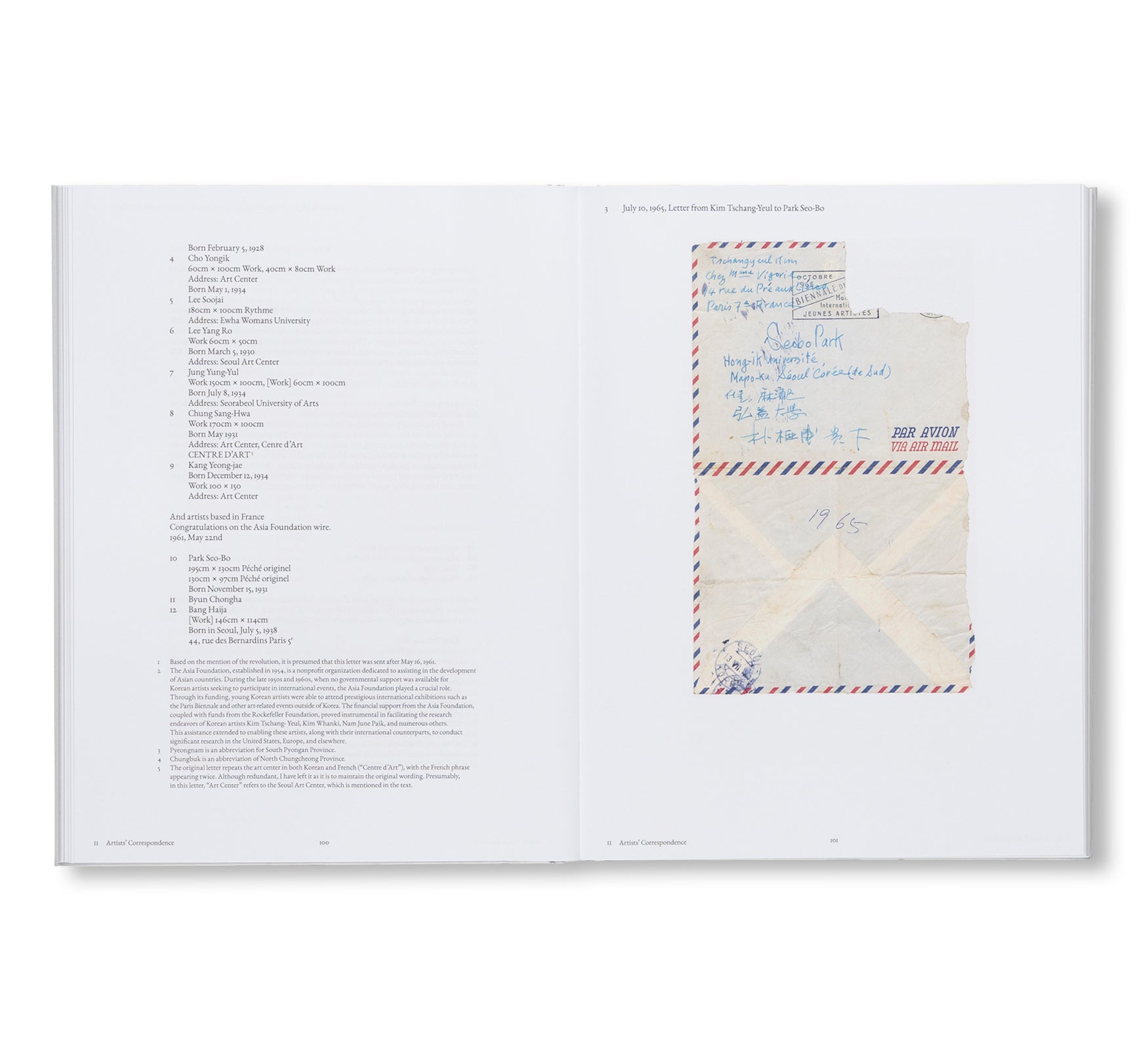 THE MAKING OF MODERN KOREAN ART: THE LETTERS OF KIM TSCHANG-YEUL, KIM WHANKI, LEE UFAN, AND PARK SEO-BO, 1961–1982 by Kim Tschang-Yeul, Kim Whanki, Lee Ufan, Park Seo-Bo