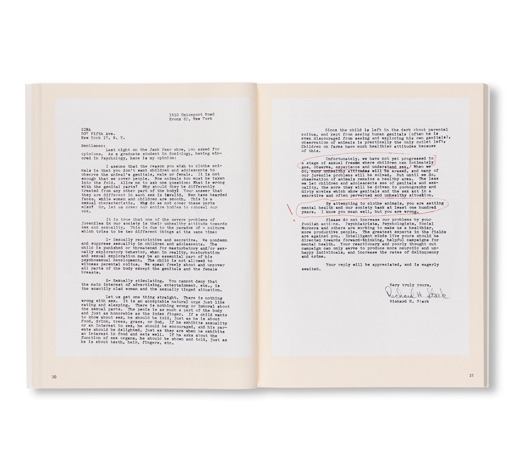 INSIDE SINA: THE SOCIETY FOR INDECENCY TO NAKED ANIMALS by Alan & Jeanne Abel