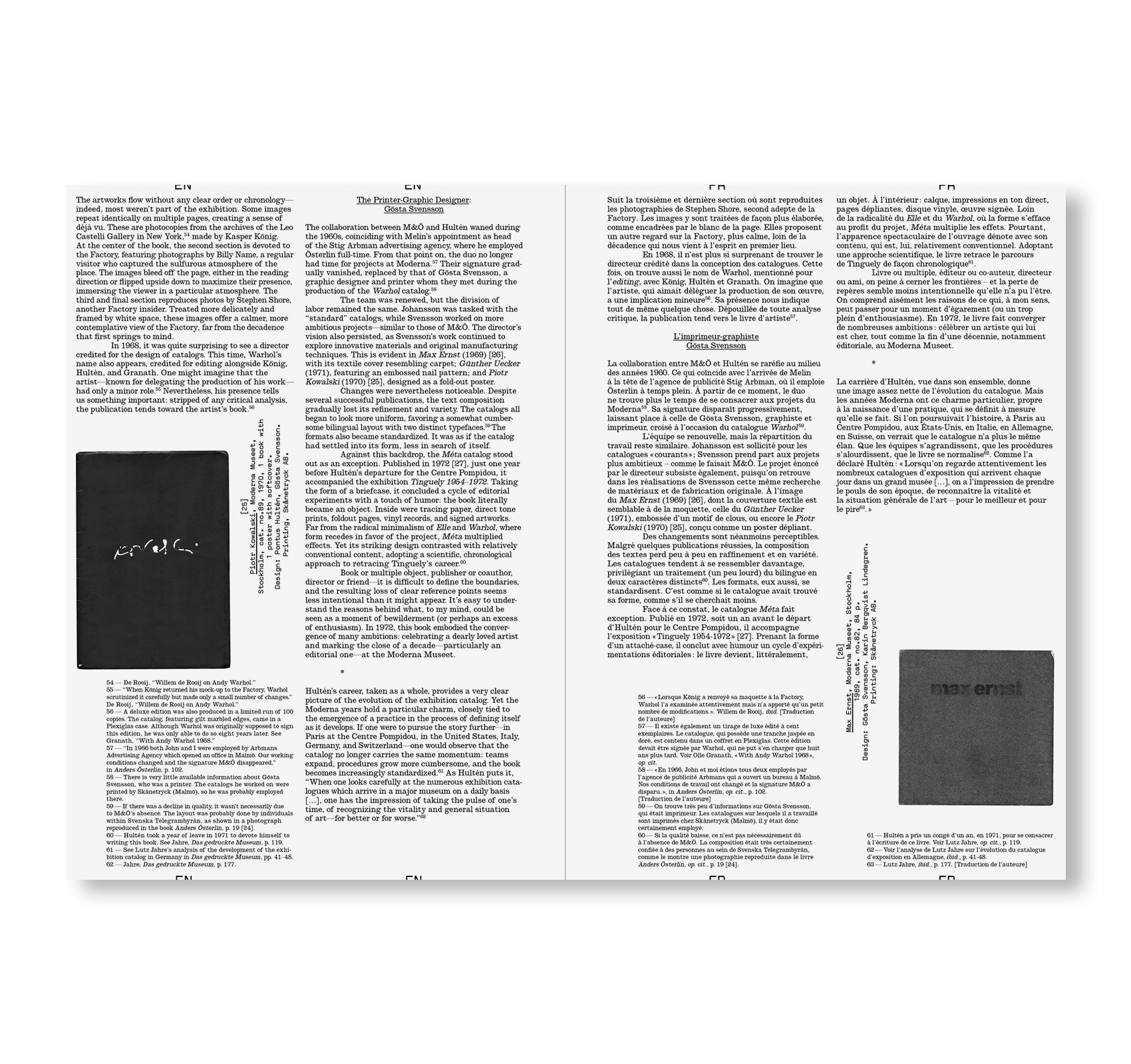 REVUE FAIRE – TO LOOK AT THINGS #54: THE DIRECTOR, THE GRAPHIC DESIGNER, AND THE PRINTER: PONTUS HULTÉN AND THE MAKING OF THE CATALOG, 1960-1973