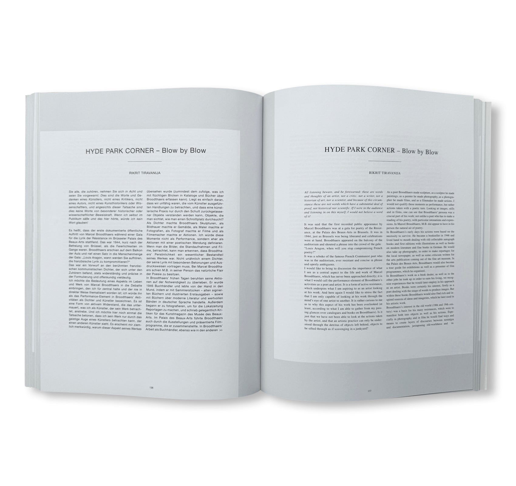 MARCEL BROODTHAERS: TODAY: OF REAL PRESENCE by Marcel Broodthaers