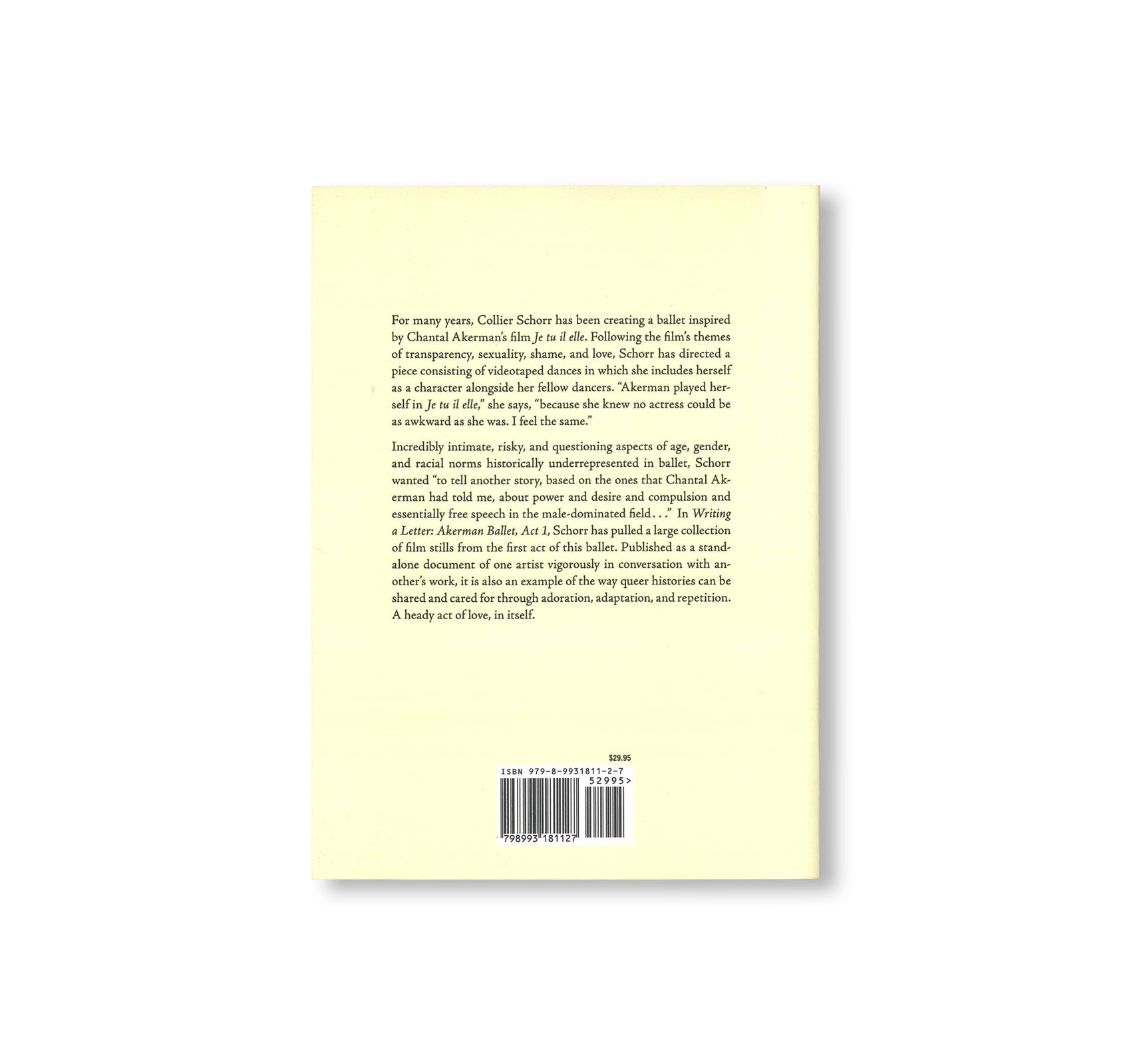 COLLIER SCHORR: WRITING A LETTER: AKERMAN BALLET, ACT 1 by Collier Schorr