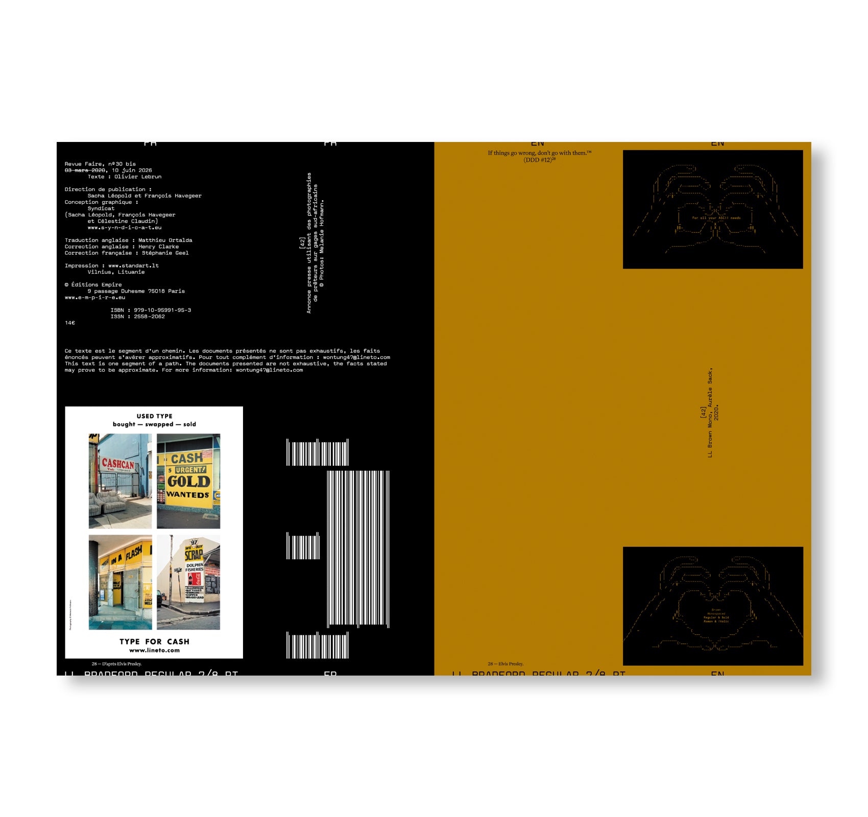 REVUE FAIRE – TO LOOK AT THINGS #30 BIS – TYPES OF TYPES: THE TYPOGRAPHIC SPECIMEN BY LINETO