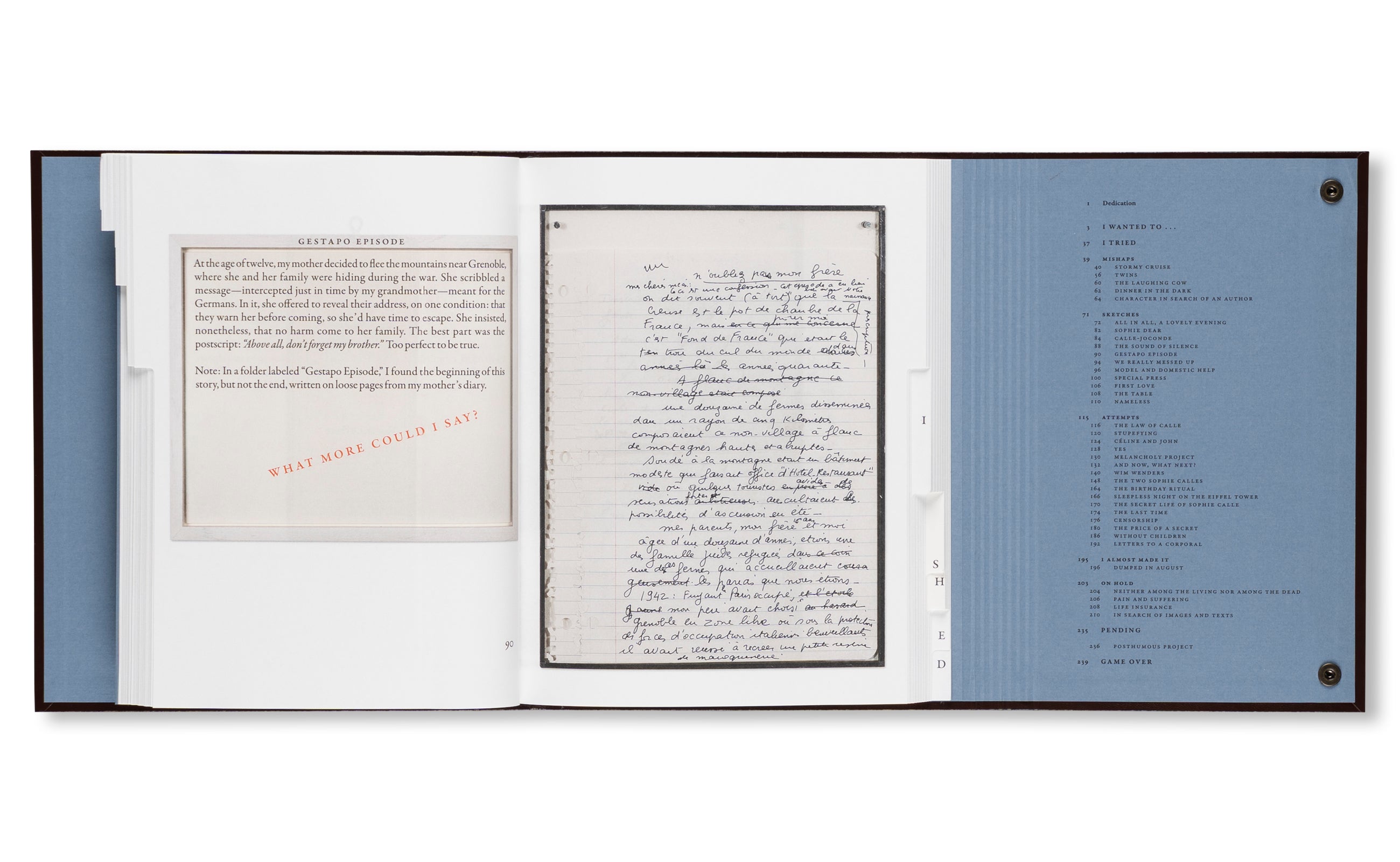 CATALOGUE RAISONNÉ OF THE UNFINISHED by Sophie Calle