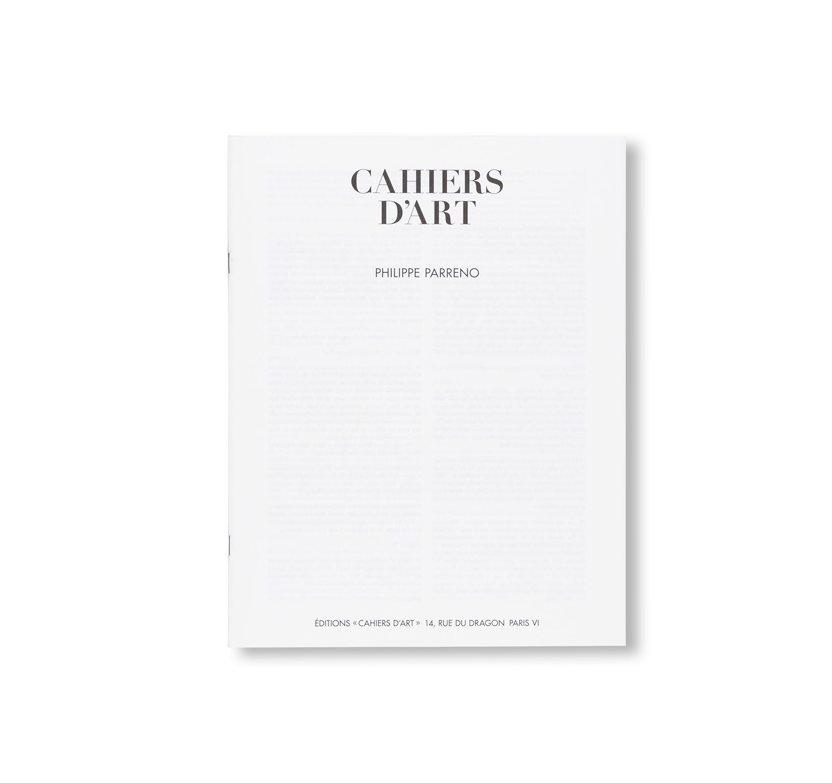 REVUE CAHIERS D’ART, 2023, PHILIPPE PARRENO by Philippe Parreno [LIMITED EDITION]