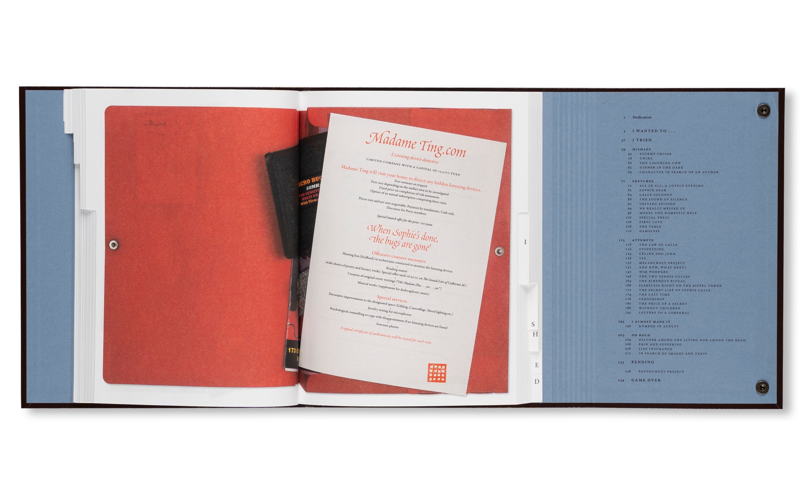 CATALOGUE RAISONNÉ OF THE UNFINISHED by Sophie Calle