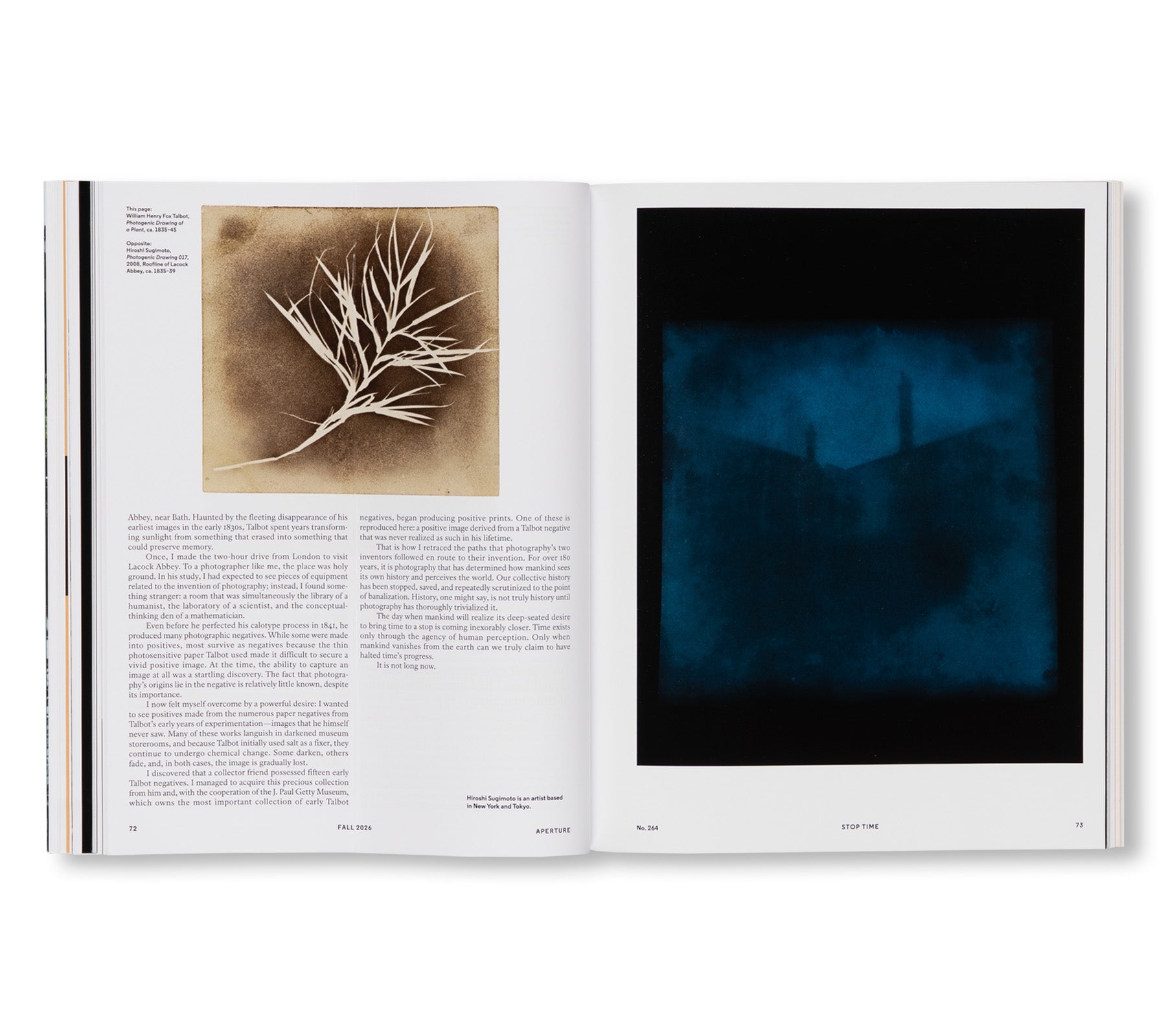 APERTURE 264 - FALL 2026: STOP TIME, GUEST EDITED BY HIROSHI SUGIMOTO