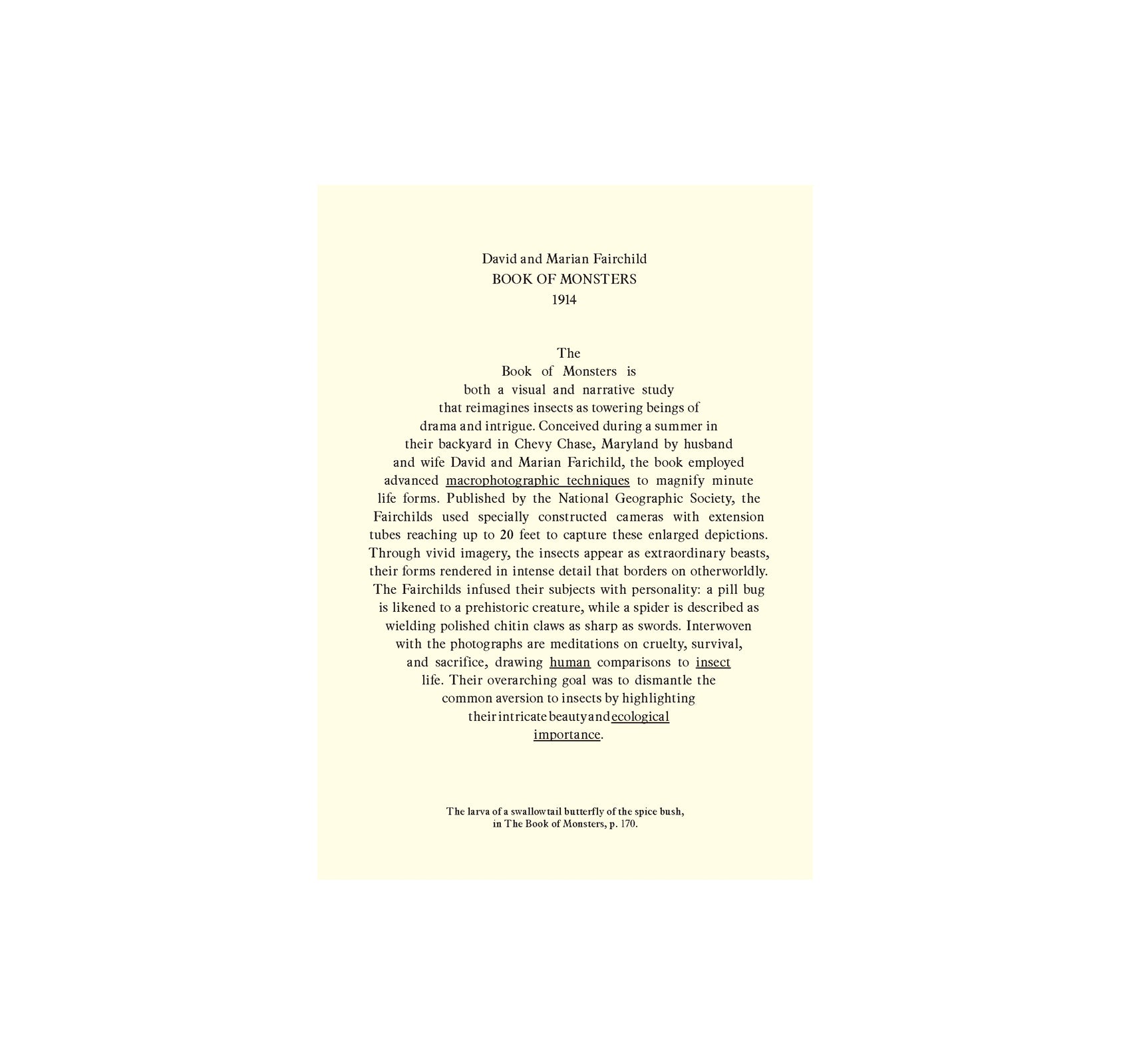 THESAURUS OF CHILD ECOLOGY
