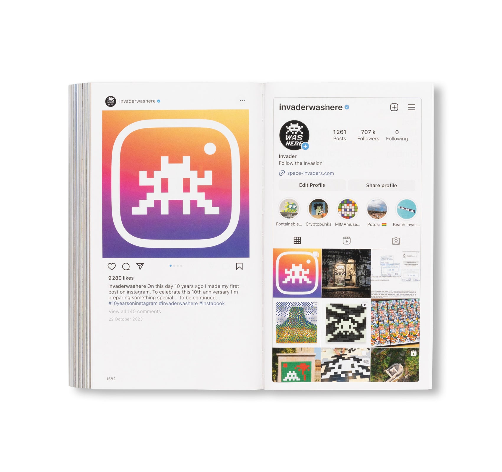 @INVADERWASHERE: TEN YEARS ON INSTAGRAM by Invader