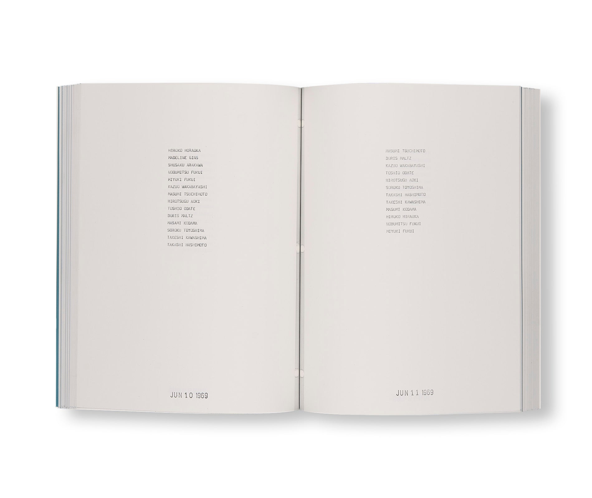 I WENT, I MET, I READ, JOURNAL: 1969. by On Kawara