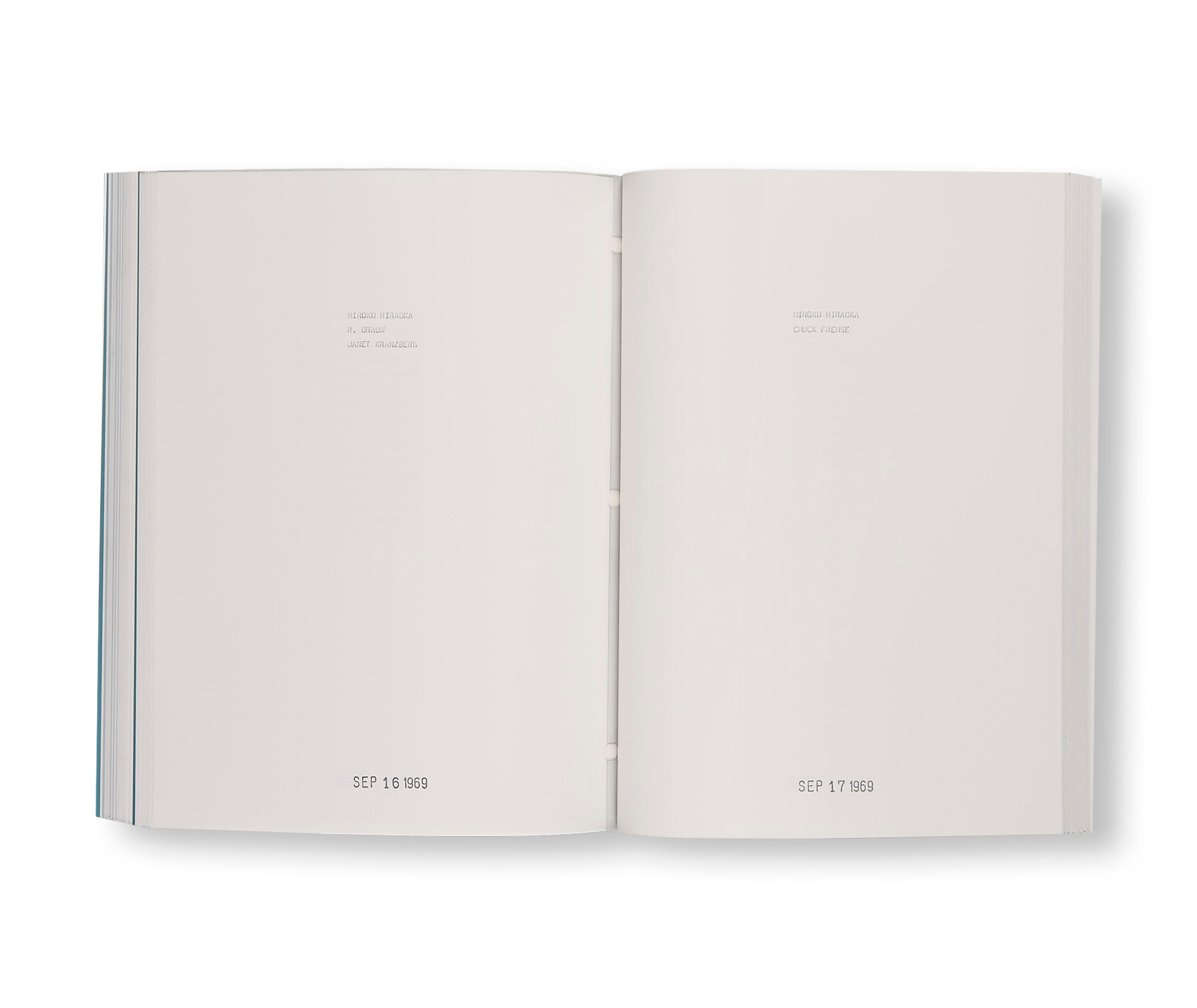 I WENT, I MET, I READ, JOURNAL: 1969. by On Kawara