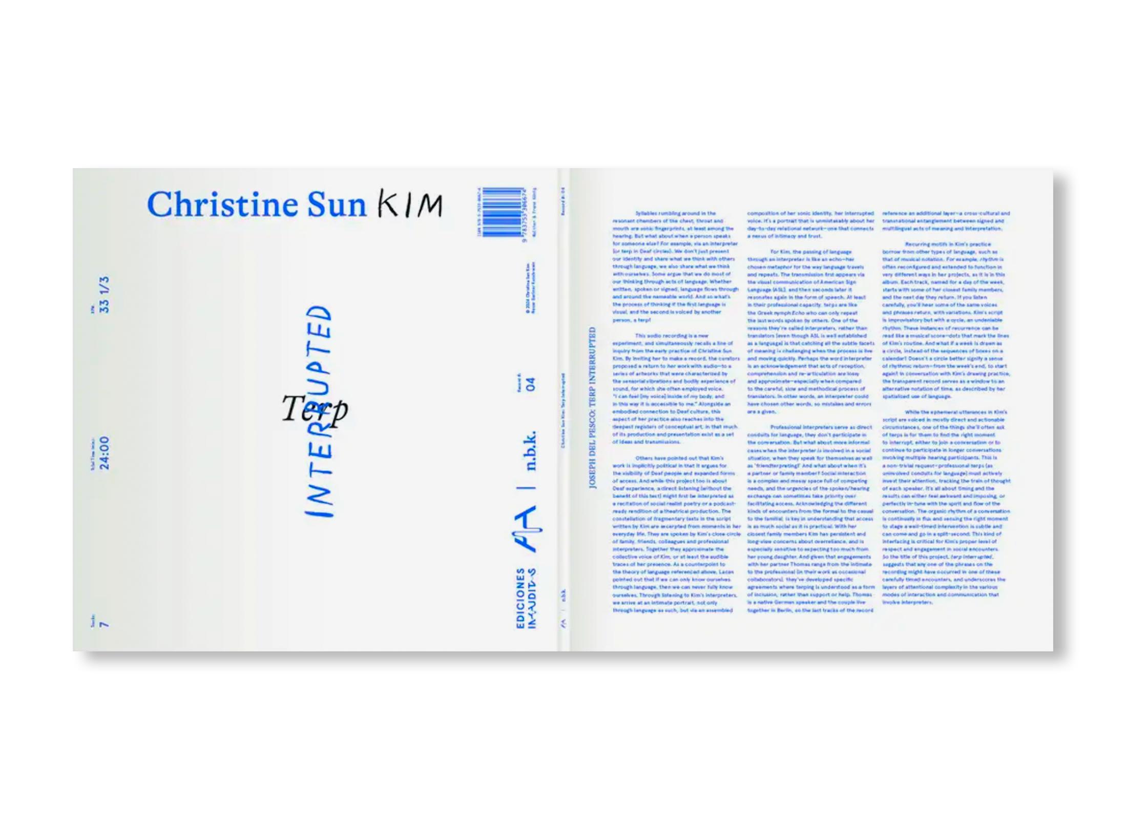 TERP INTERRUPTED by Christine Sun Kim [LP]