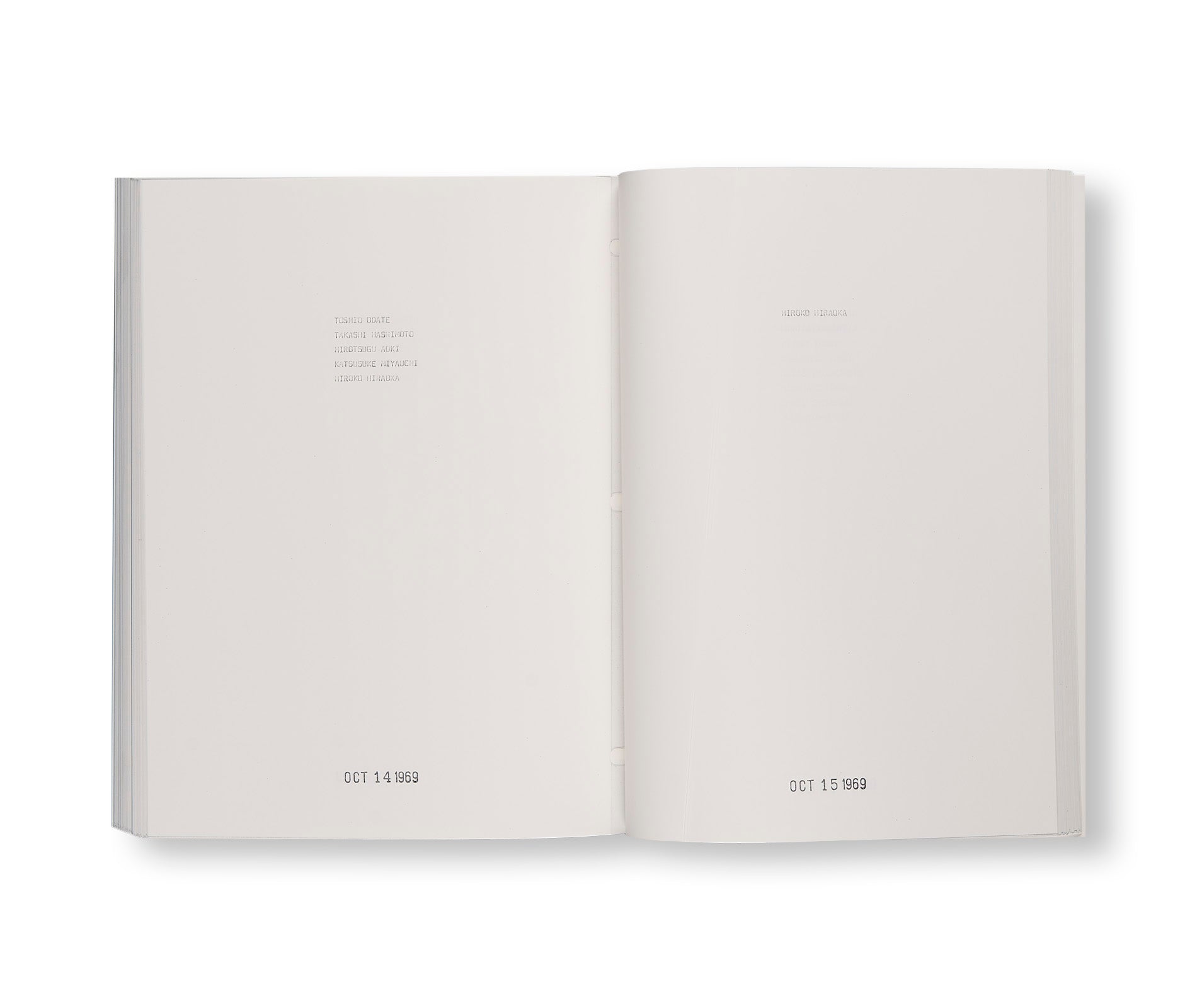 I WENT, I MET, I READ, JOURNAL: 1969. by On Kawara