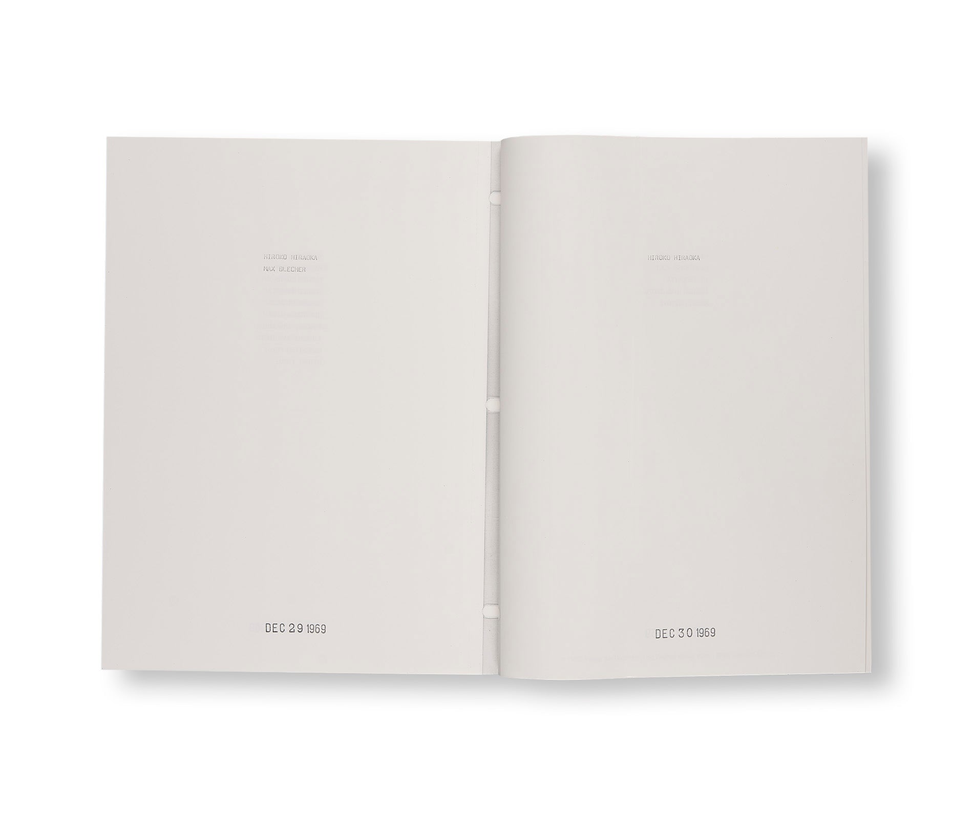 I WENT, I MET, I READ, JOURNAL: 1969. by On Kawara