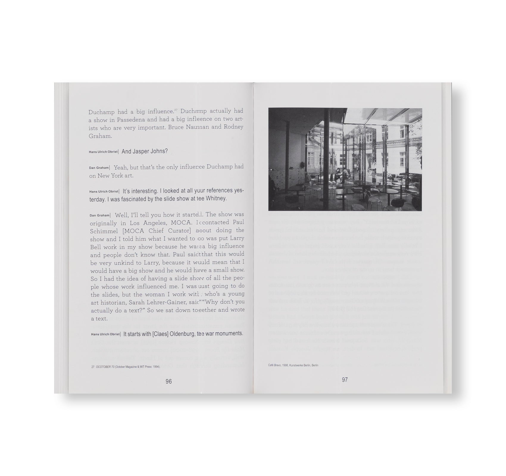 HANS ULRICH OBRIST & DAN GRAHAM: CONVERSATION SERIES by Hans Ulrich Obrist, Dan Graham