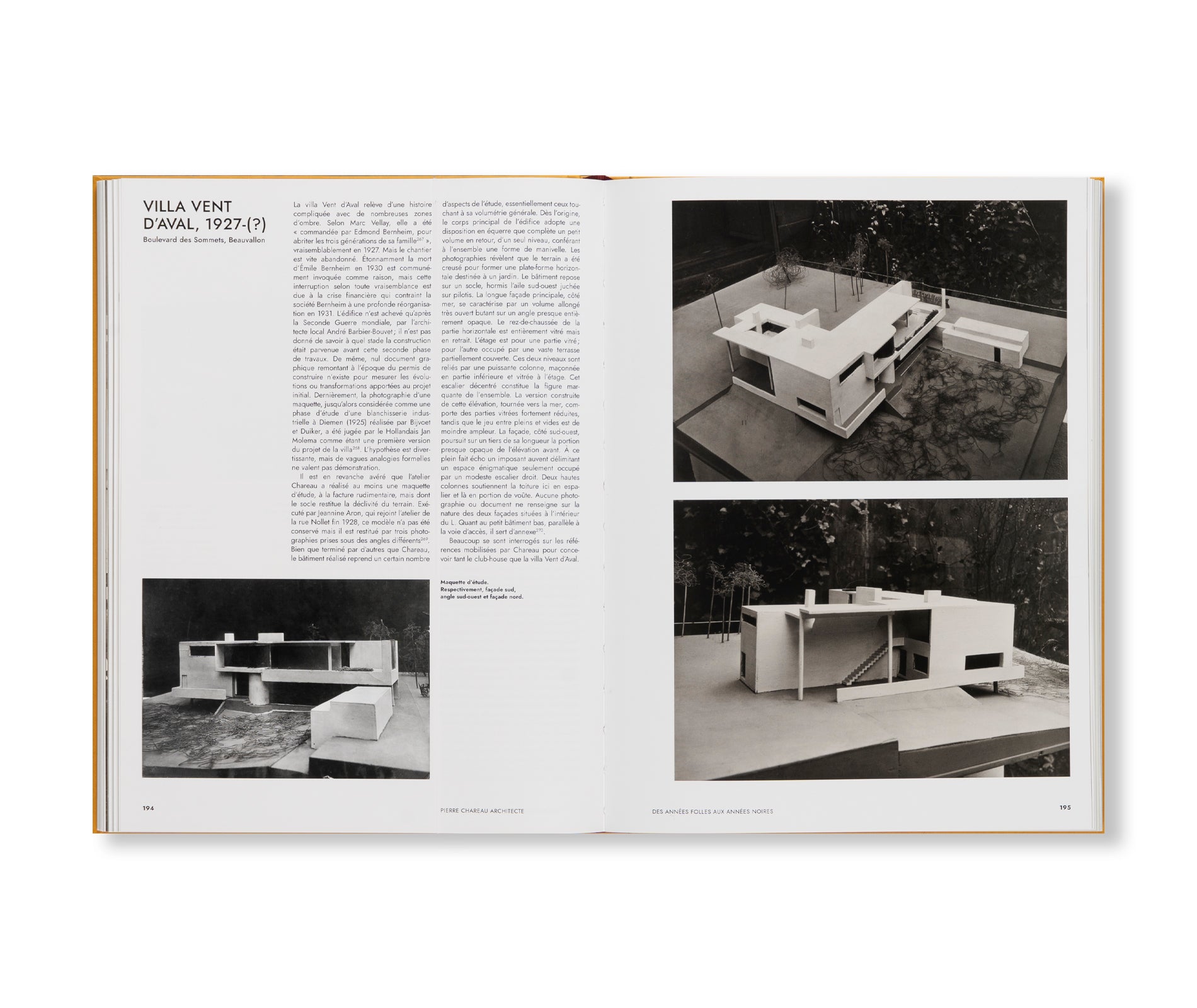 PIERRE CHAREAU: VOLUME II. ARCHITECTURE INTÉRIEURE. ARCHITECTURE. by Pierre Chareau