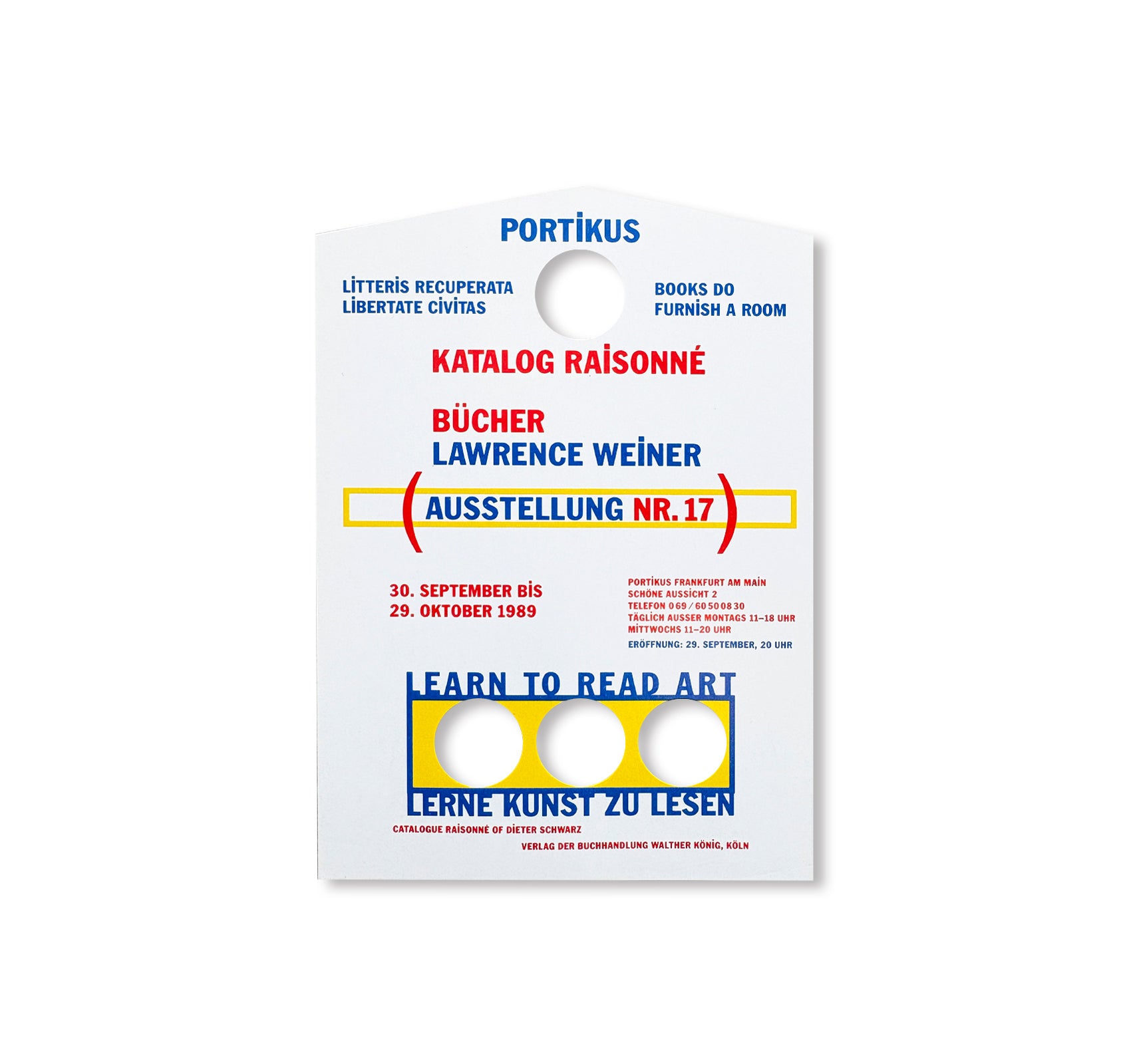 LAWRENCE WEINER: BÜCHER - INVITATION by Lawrence Weiner