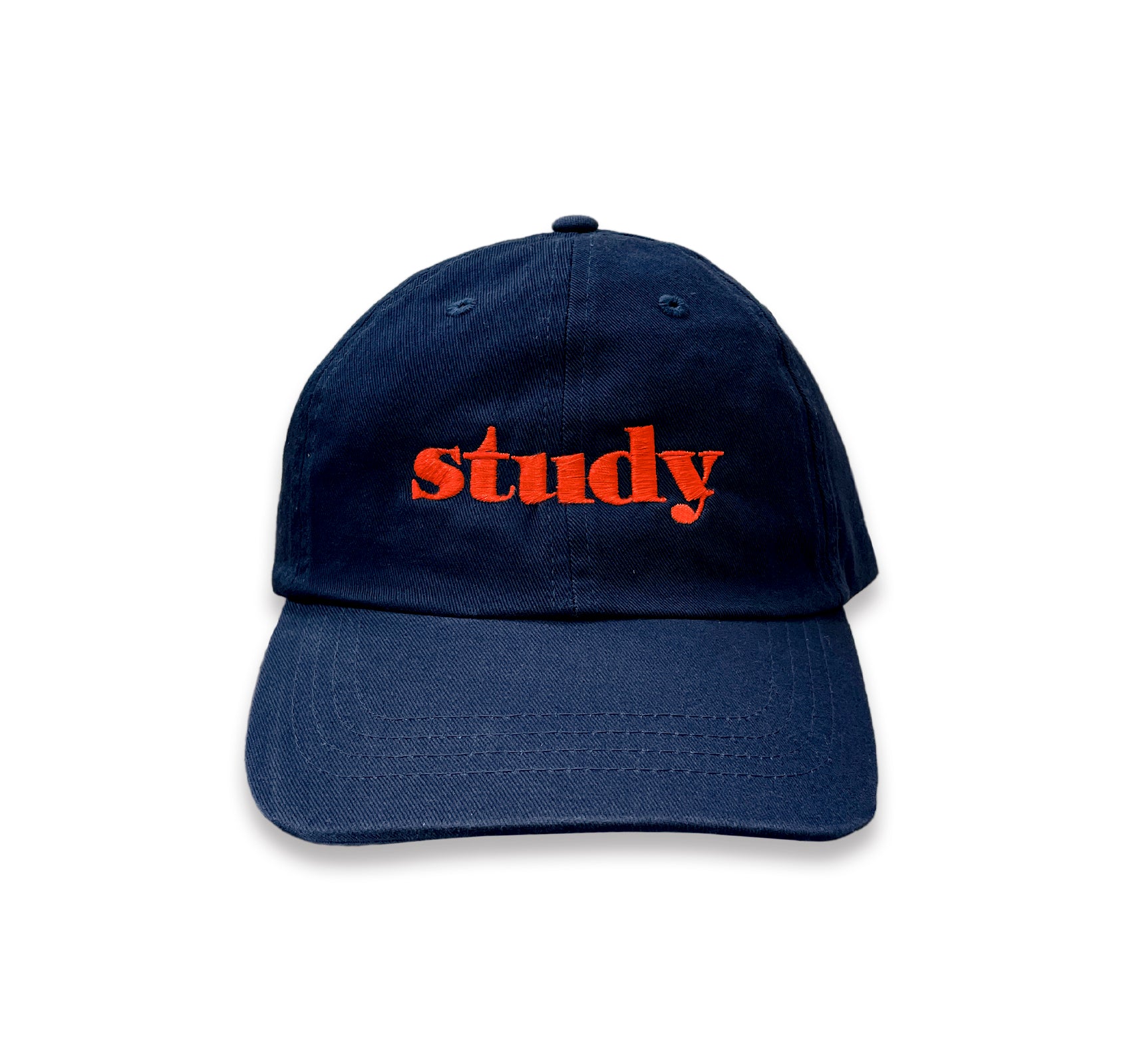 STUDY CAP (NAVY WITH RED)