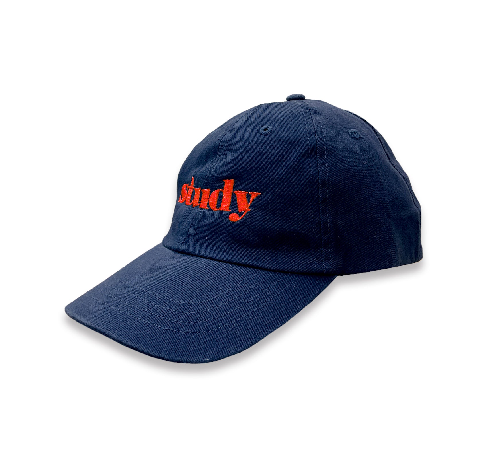 STUDY CAP (NAVY WITH RED)